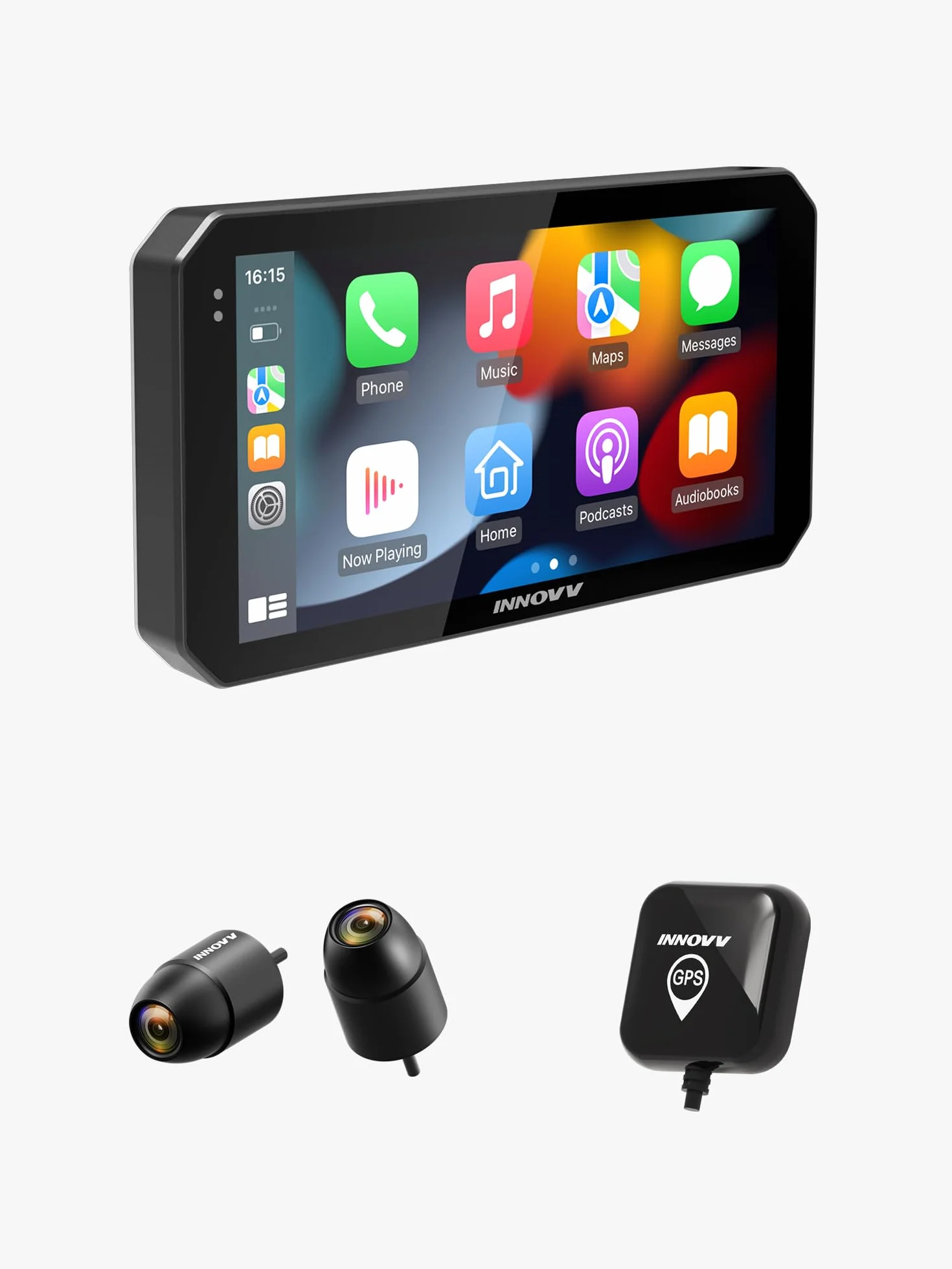 INNOVV N2 Motocyklowa kamera samochodowa 15.2 cm 2K+2K GPS Carplay Android Auto Wi-Fi 5.8G