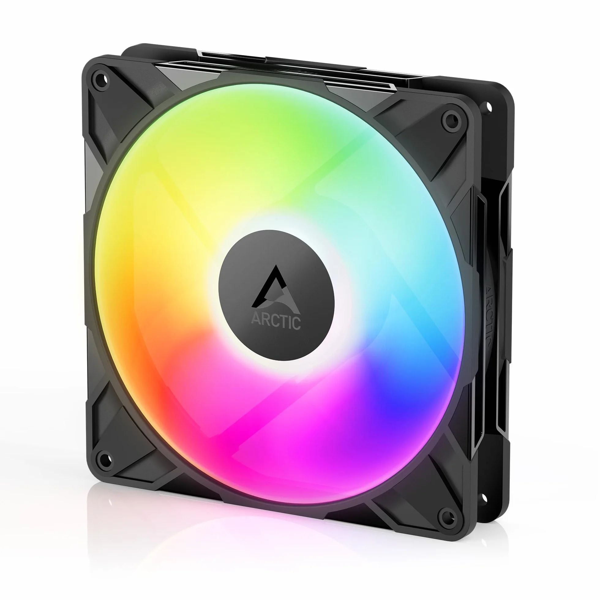 ARCTIC P14 Pro A-RGB - Mocny Wentylator Premium, Wentylator PWM 140 mm z Rozdzielaczem Kabla Y, 400-2500 rpm, 0 rpm <5% PWM, 5V Cyfrowy RGB, łożysko ślizgowe Hydrodynamiczne, 4-Pin - Czarny