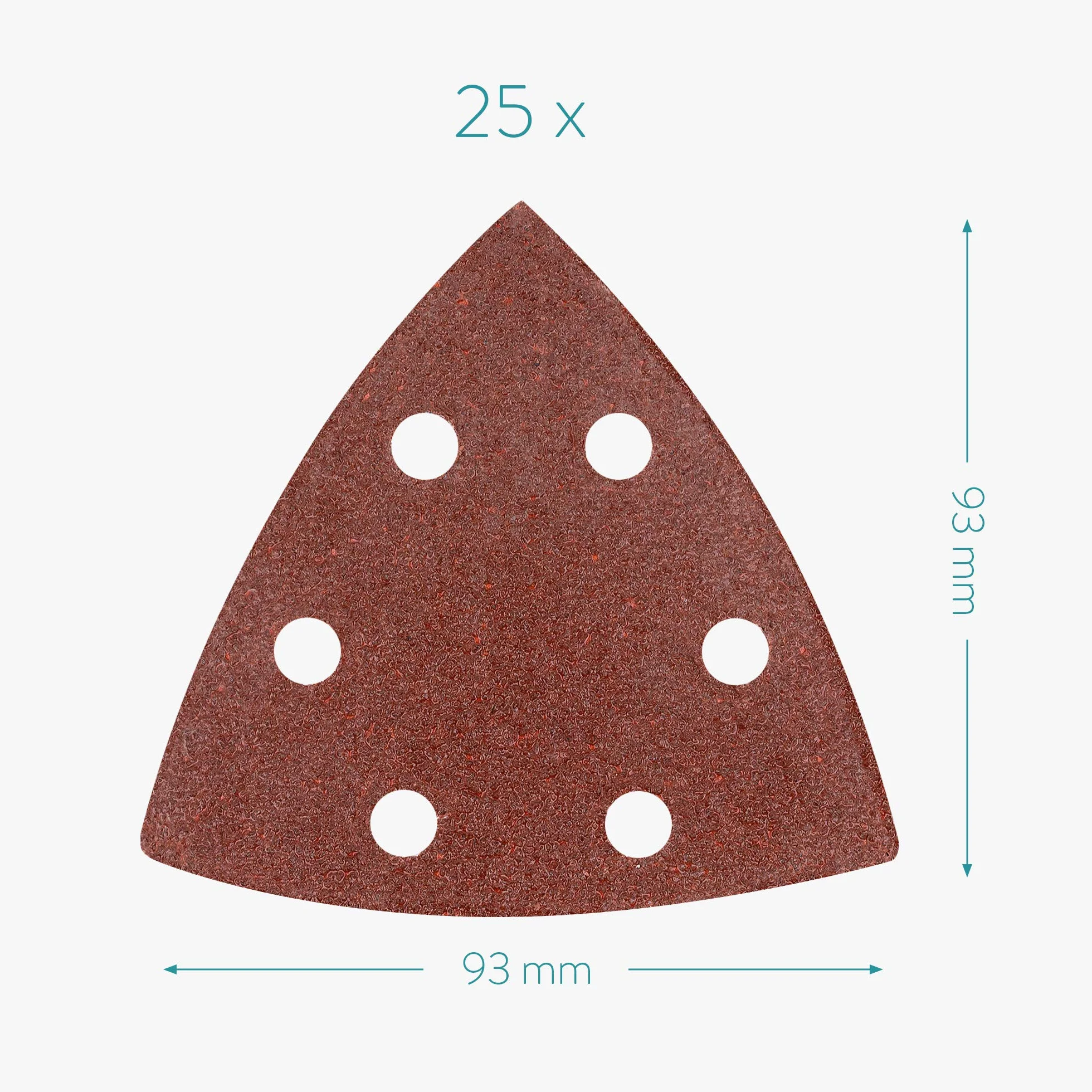 Navaris 100 x rzep Delta papier ścierny do szlifierek trójkątnych - ziarnistość 40-400 - 93 x 93 x 93 mm - zestaw trójkątnych arkuszy szlifierskich do szlifierek delta