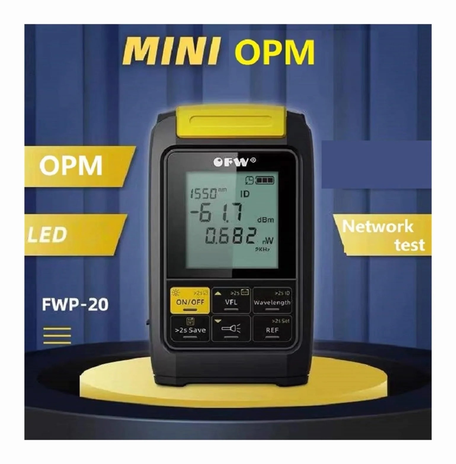 Miernik Mocy Optycznej 4w1 OPM Led Light Lokalizator Uszkodzeń Wizualnych Tester Kabli Sieciowych Światłowodów 5km 15km 30MW Profesjonalne narzędzie dla elektryków(20T V30 30KM)