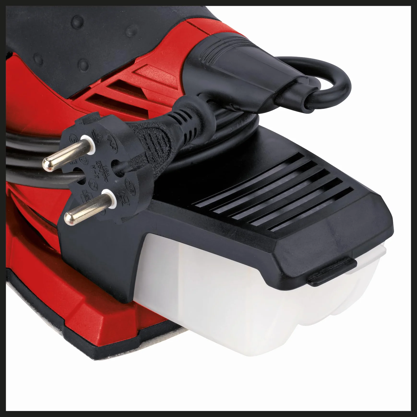 Einhell Wielofunkcyjna szlifierka TE-OS 1320 (130 W, Ø obwodu rezonansowego 2 mm, powierzchnia szlifowania 150 x 150 x 100 mm, pojemnik na kurz, w tym 3x papier ścierny)