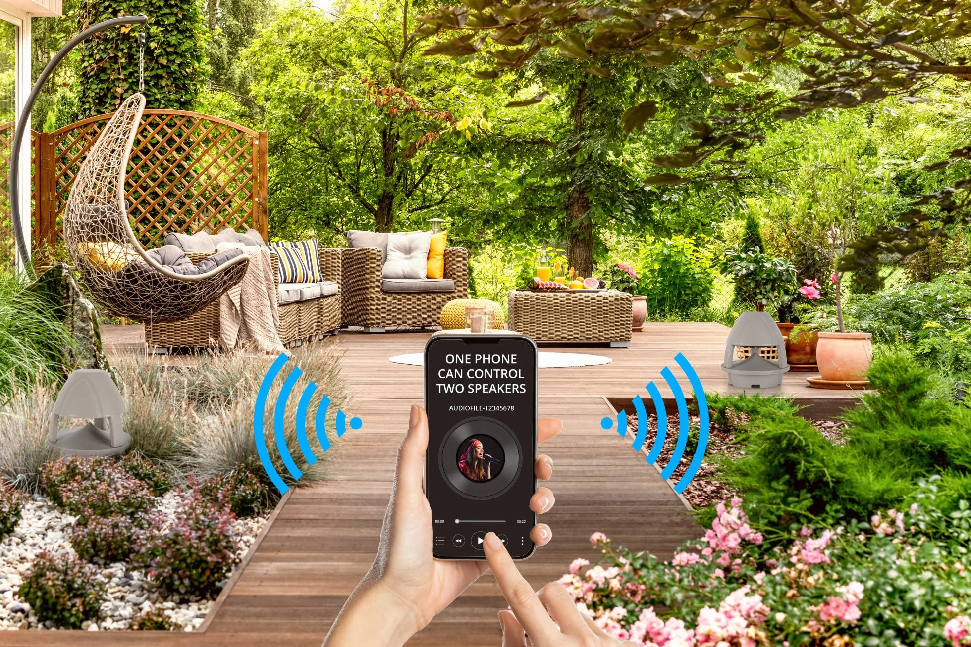 McGrey WPL-660GY Głośnik zewnętrzny 360° Bluetooth IP56 Wodoodporny Szary