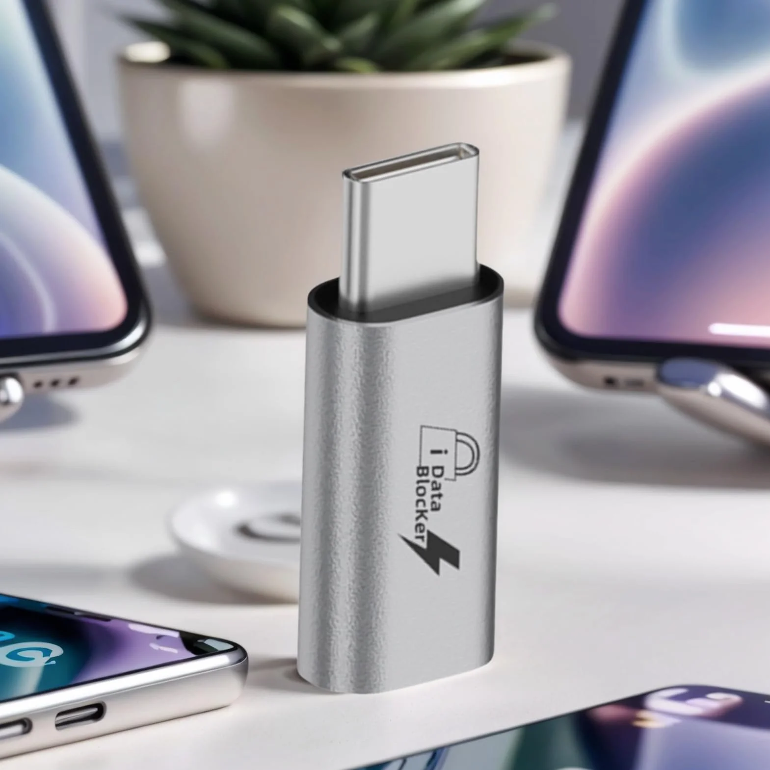 Générique USB C Data Blocker Ochraniacz Tablety Bezpieczny adapter USB Type-C