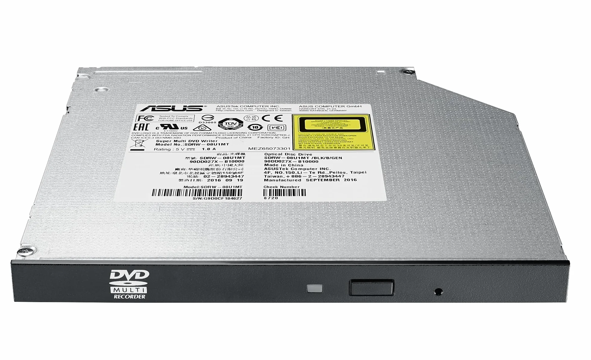 Asus Sdrw-08U1MT ATA/SATA nagrywarka DVD Ultraslim Notebook