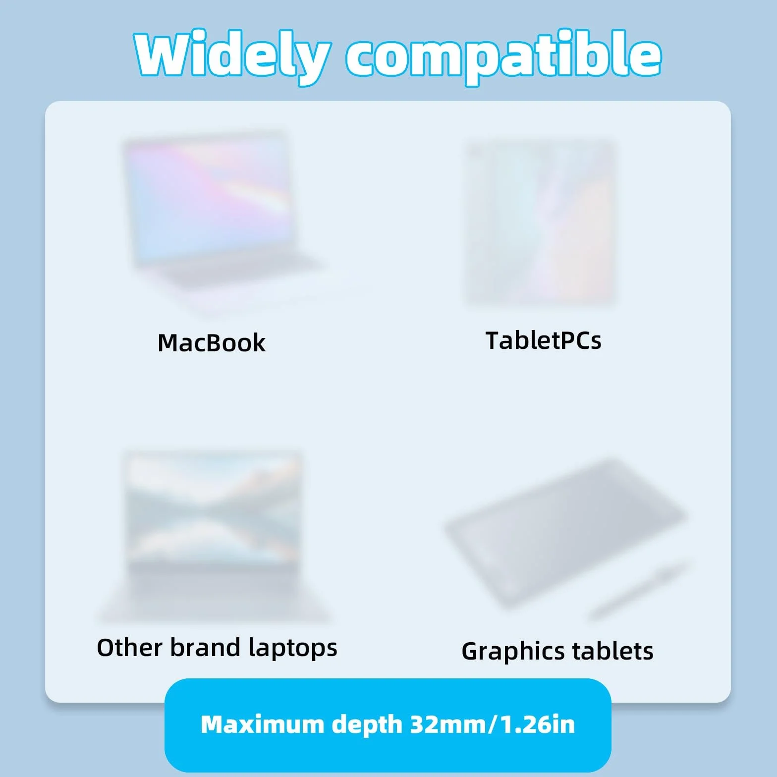 Uchwyt na Laptopa Pod Biurko Ścienny i Podbiurkowy Przezroczysta Półka na Tablety o Grubości do 3,2cm