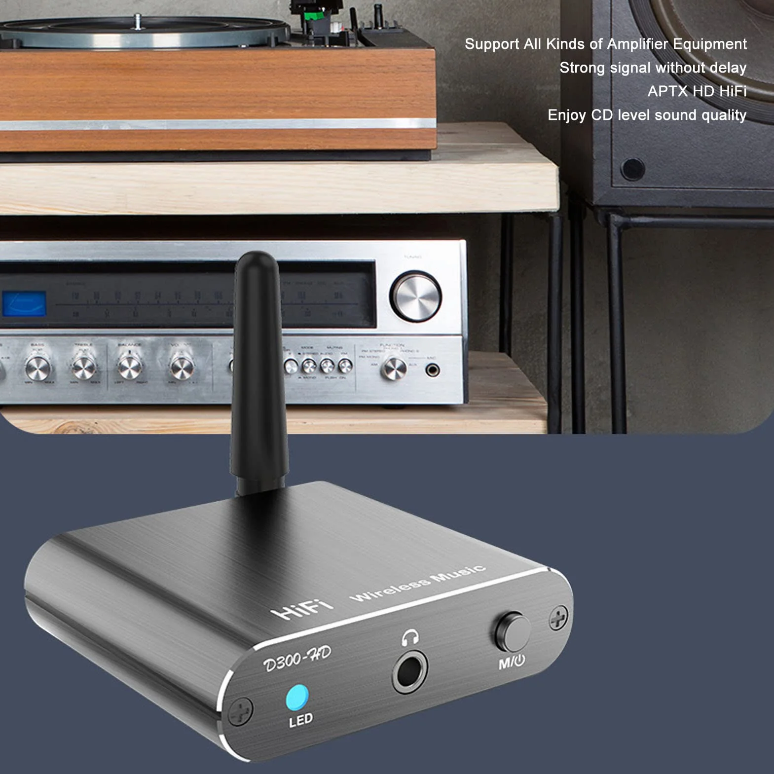 Odbiornik Bluetooth 5.2, Optyczne Wyjście Koncentryczne HiFi AUX, Bezprzewodowy Adapter Audio do Słuchawek Stereo