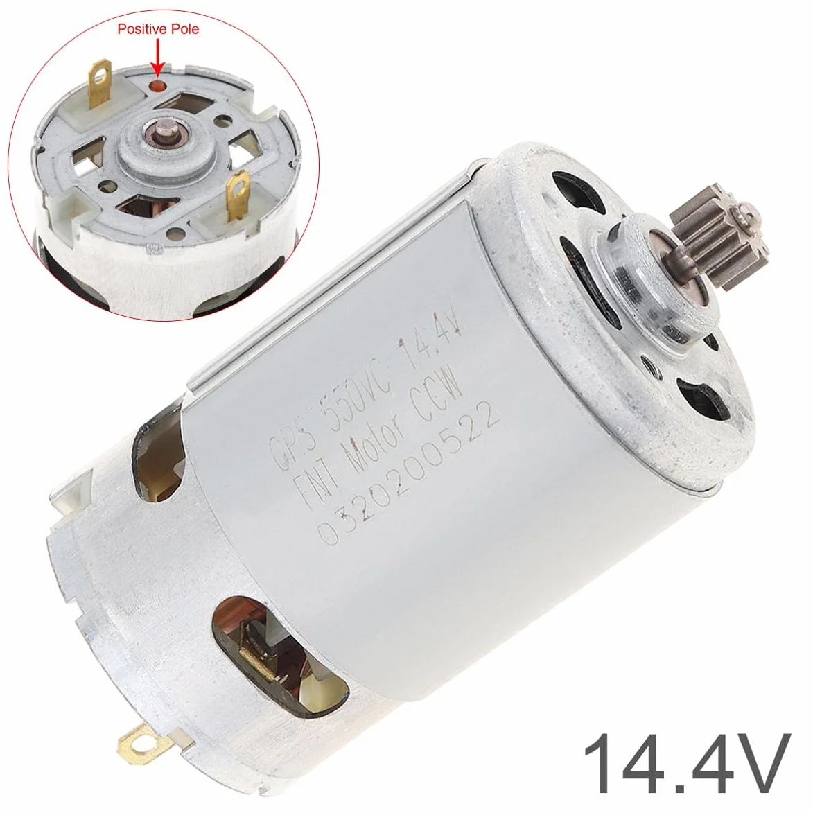 DC RS550 14,4 V 24500 TR/min Elektroniczny starter DC z dwiema prędkościami 11 zębów i skrzynią biegów o wysokim momencie obrotowym do wkrętarki akumulatorowej