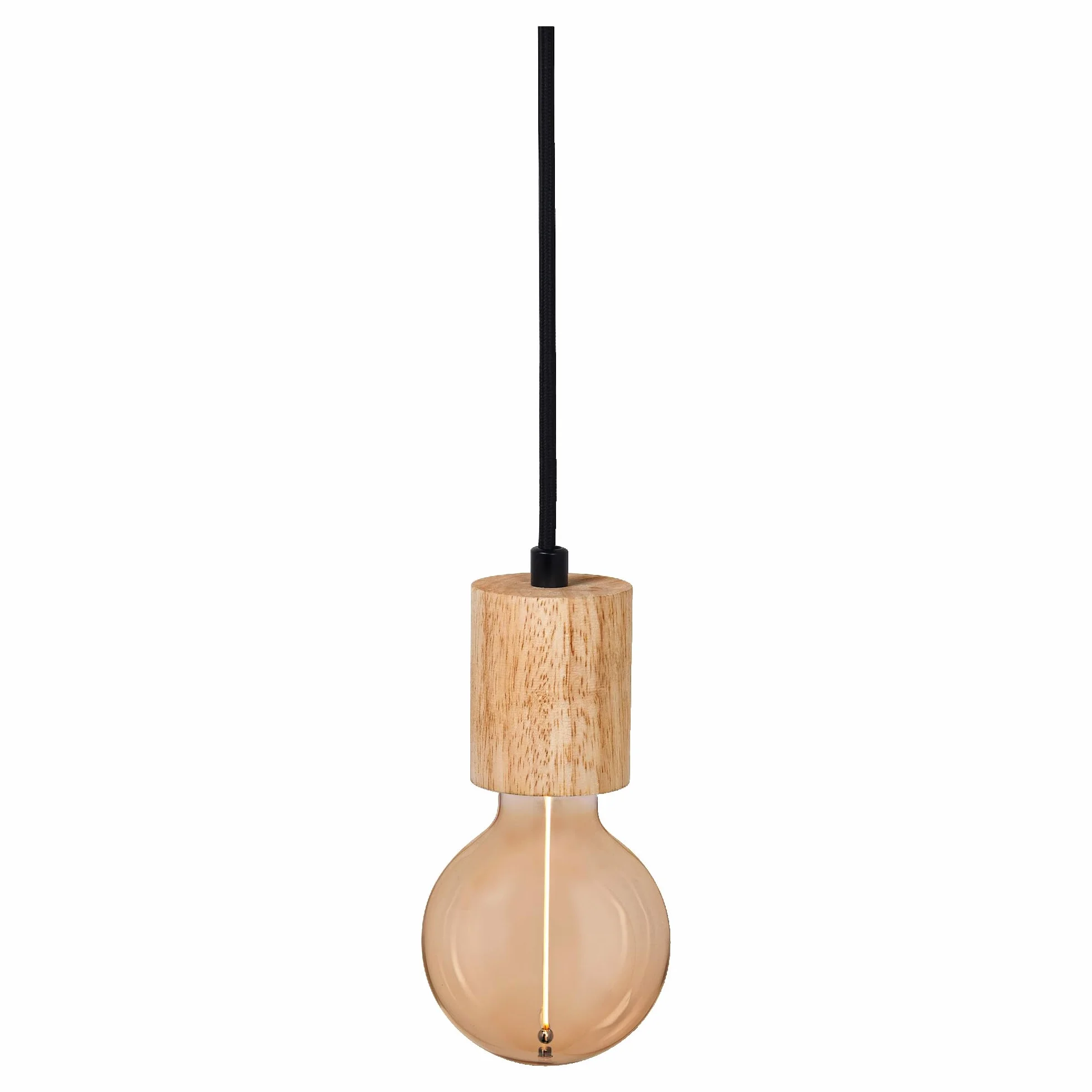 LEDVANCE Vintage 1906 Lampa Wisząca Cylinder Wood E27, Wood, Max. 15 w LED, Okrągły Baldachim, Kombinacja z Lampami Vintage 1906, Połączenie z Inteligentnymi Lampami