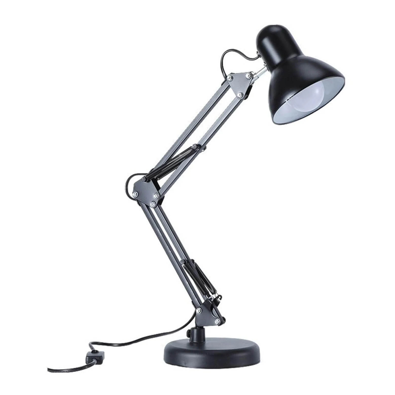 Lampa stołowa Lampa biurkowa LED z zaciskiem, metalowa lampa biurkowa z wysięgnikiem, regulowane, składane lampki na biurko E27 z 3 trybami kolorów do domowego biura, pracy, nauki, czytania Lampa do c