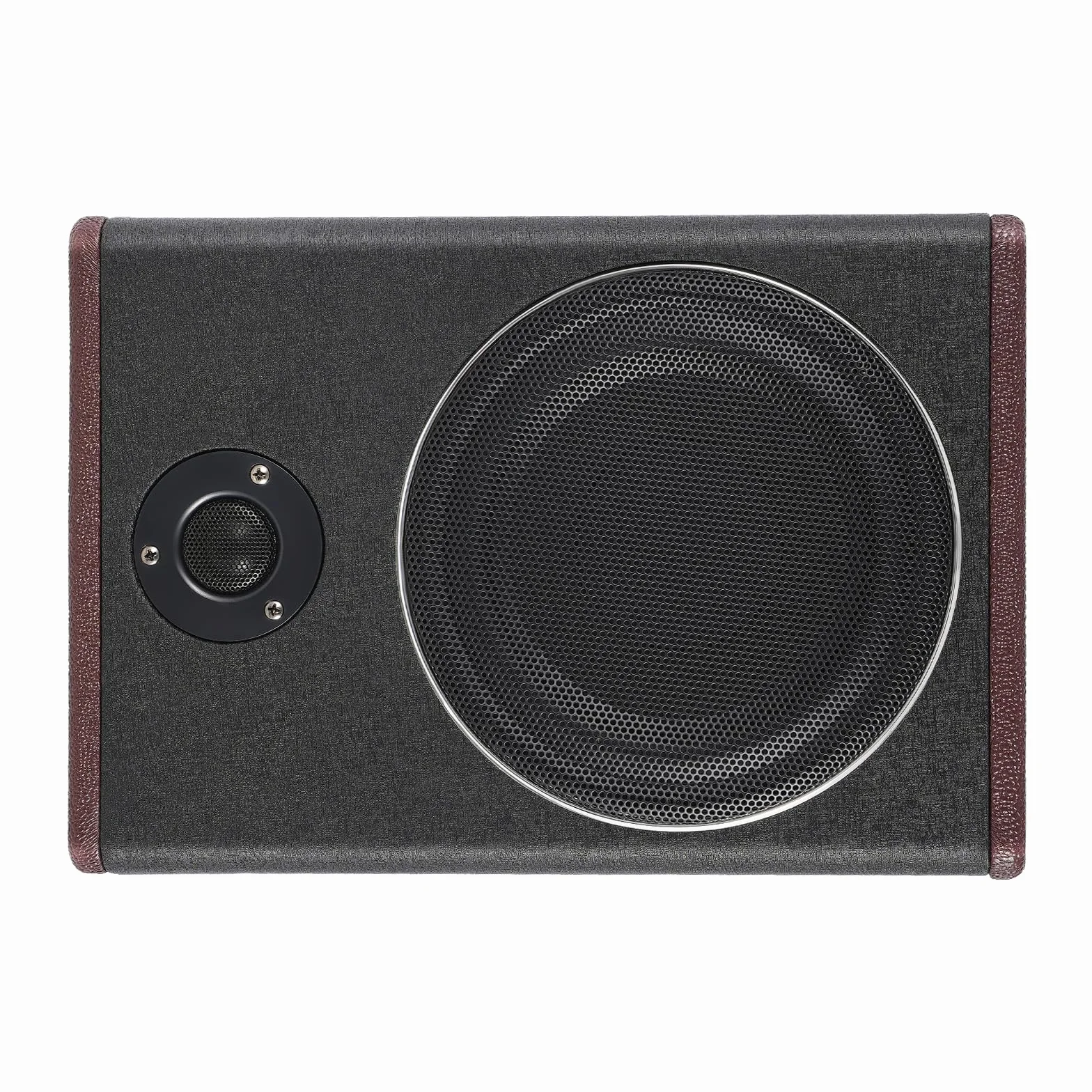 Subwoofer 8", 600 W, aktywny powered subwoofer pod siedzeniem, 12 V, wbudowany wzmacniacz do samochodów ciężarowych, kamperów, czarny