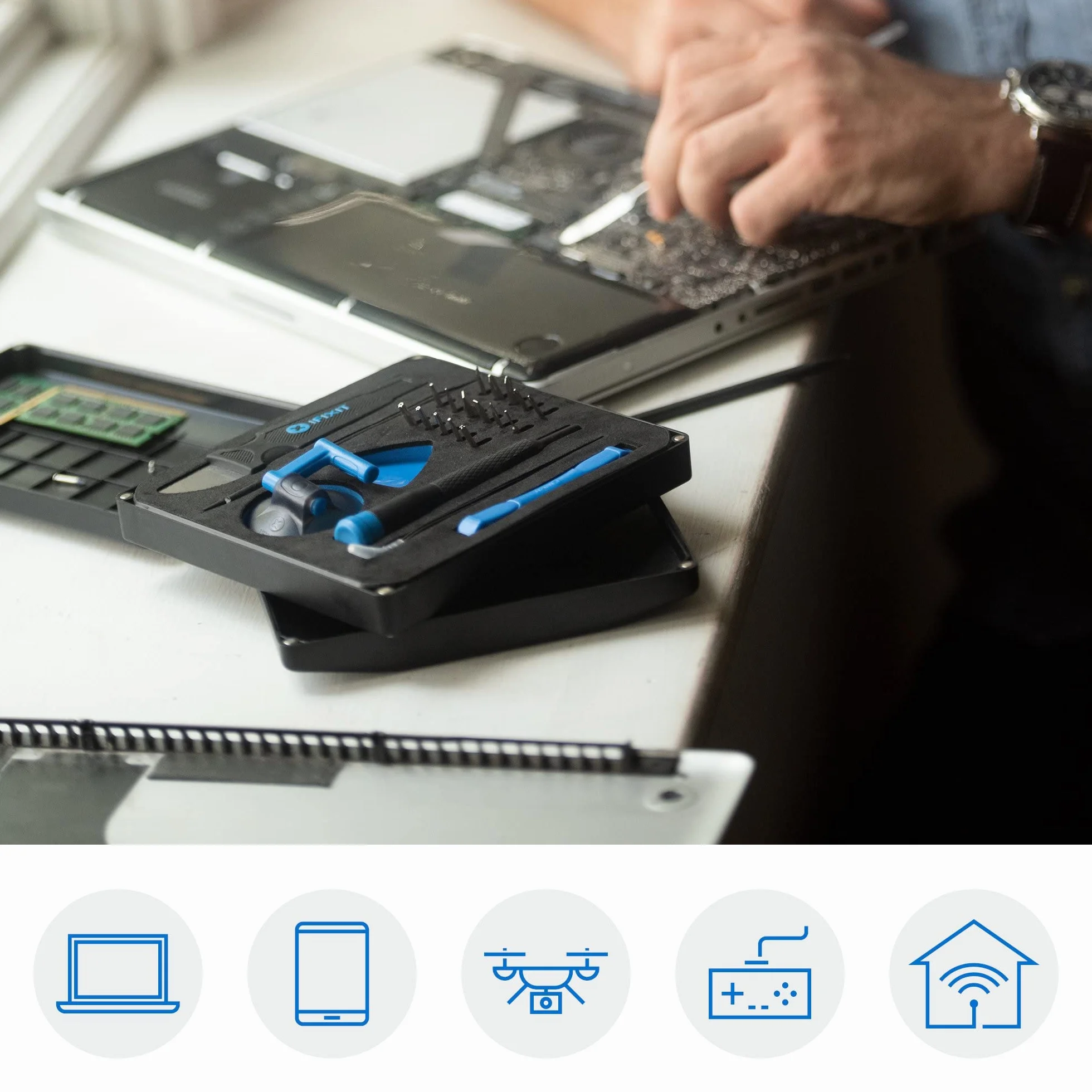 iFixit Essential Electronics Toolkit - przenośny zestaw do naprawy elektroniki