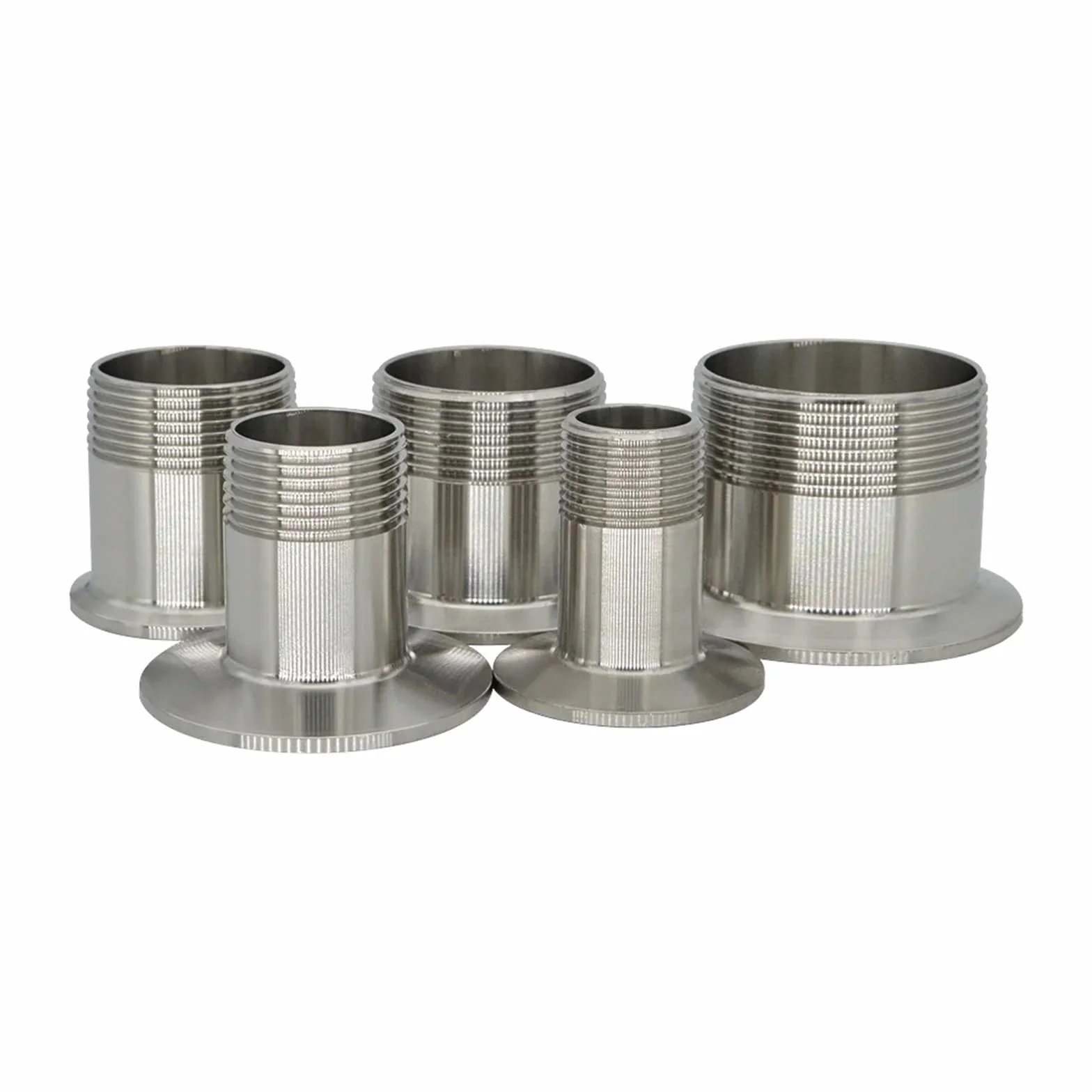 Stal nierdzewna 304 3/4 "1" 2 "gwint zewnętrzny Trzy zaciski 3 łączniki rurowe(2 1l2 X 91mm)