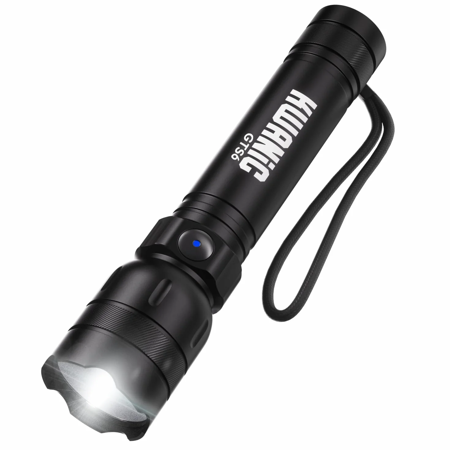 Latarka LED do ładowania, bardzo jasna latarka taktyczna z 5 trybami świecenia, taktyczna lampa błyskowa na kemping, wędrówki, do aktywności na świeżym powietrzu i w sytuacjach awaryjnych