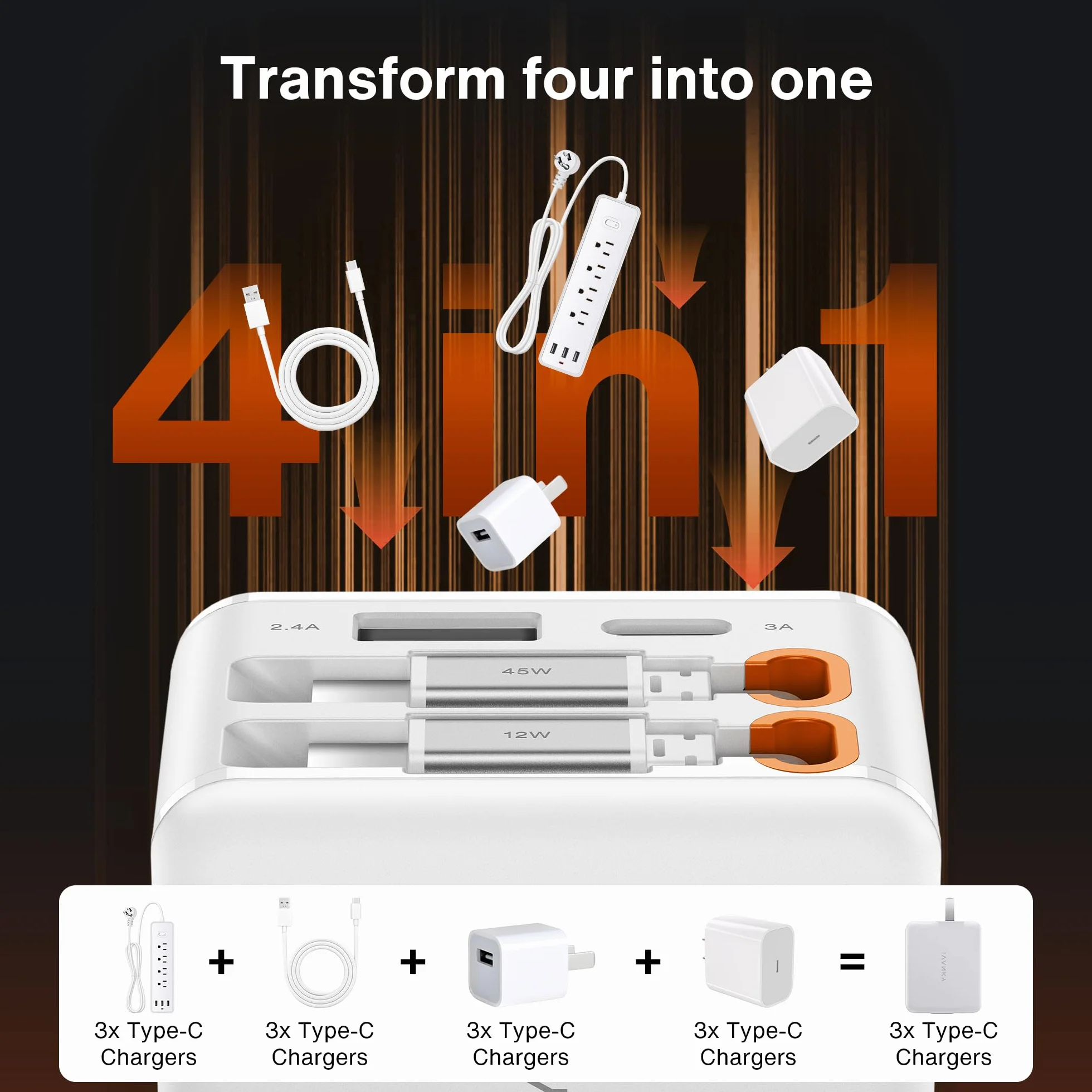 iVANKY retractable wall charger