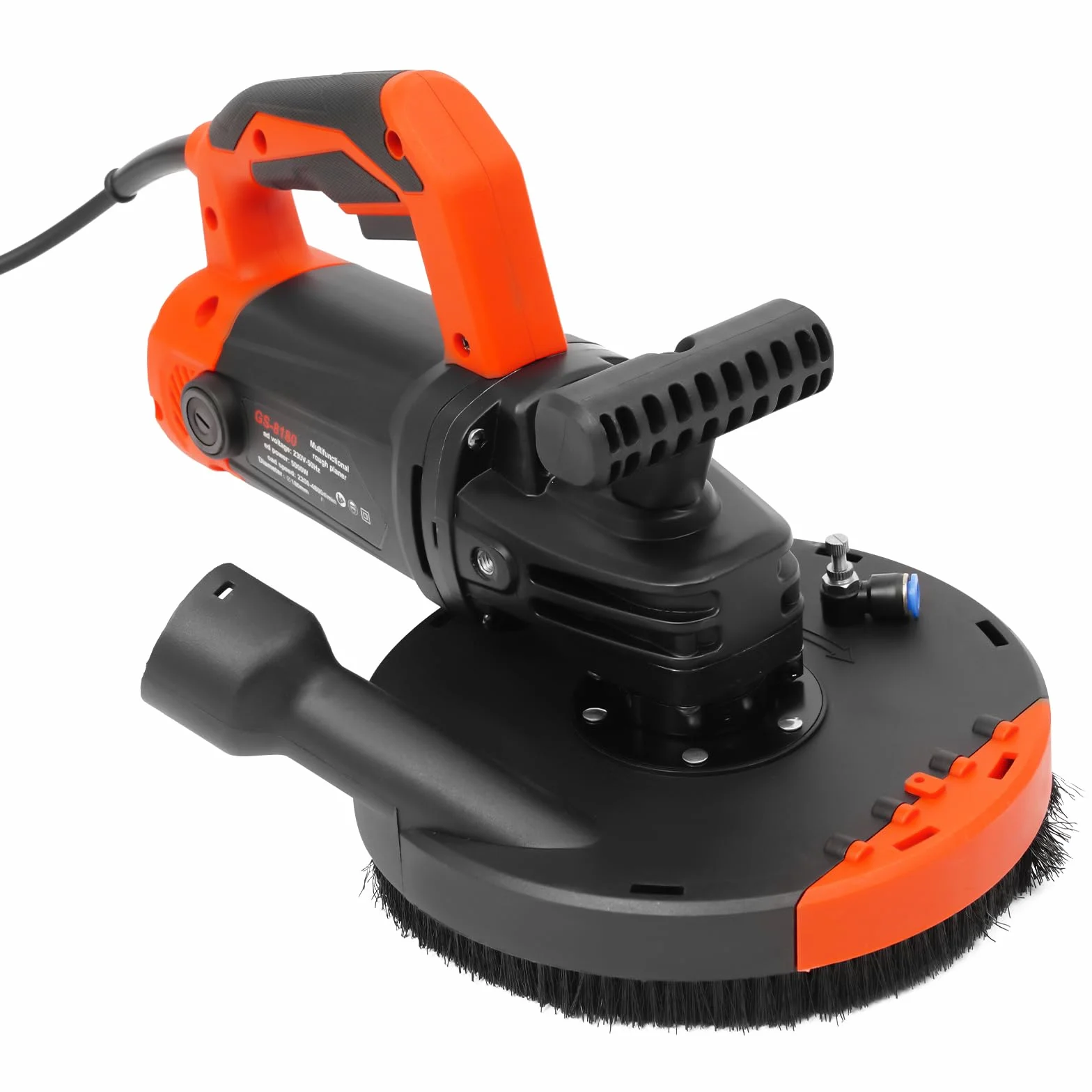 Szlifierka do betonu, frezarka remontowa, zestaw 180 mm, 5000 W, szlifierka kątowa z osłoną przeciwpyłową, z regulacją prędkości obrotowej 1-6 biegów, do szlifowania ścian cementowych, podłóg