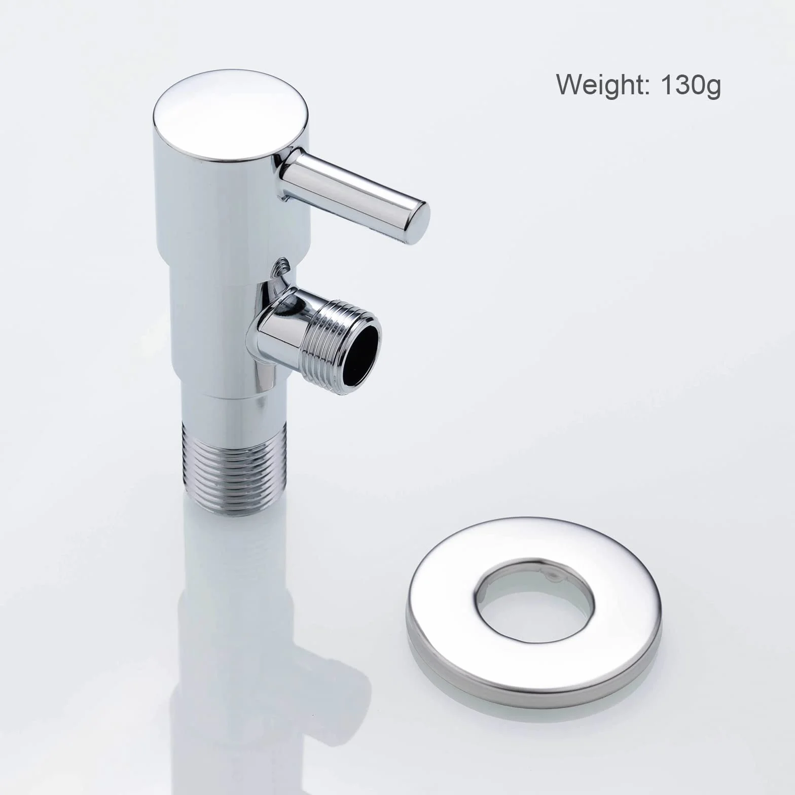 Ibergrif M22025-3/8 klucz kwadratowy, zawór kątowy ze stali nierdzewnej, 1/2" X 3/8", chrom