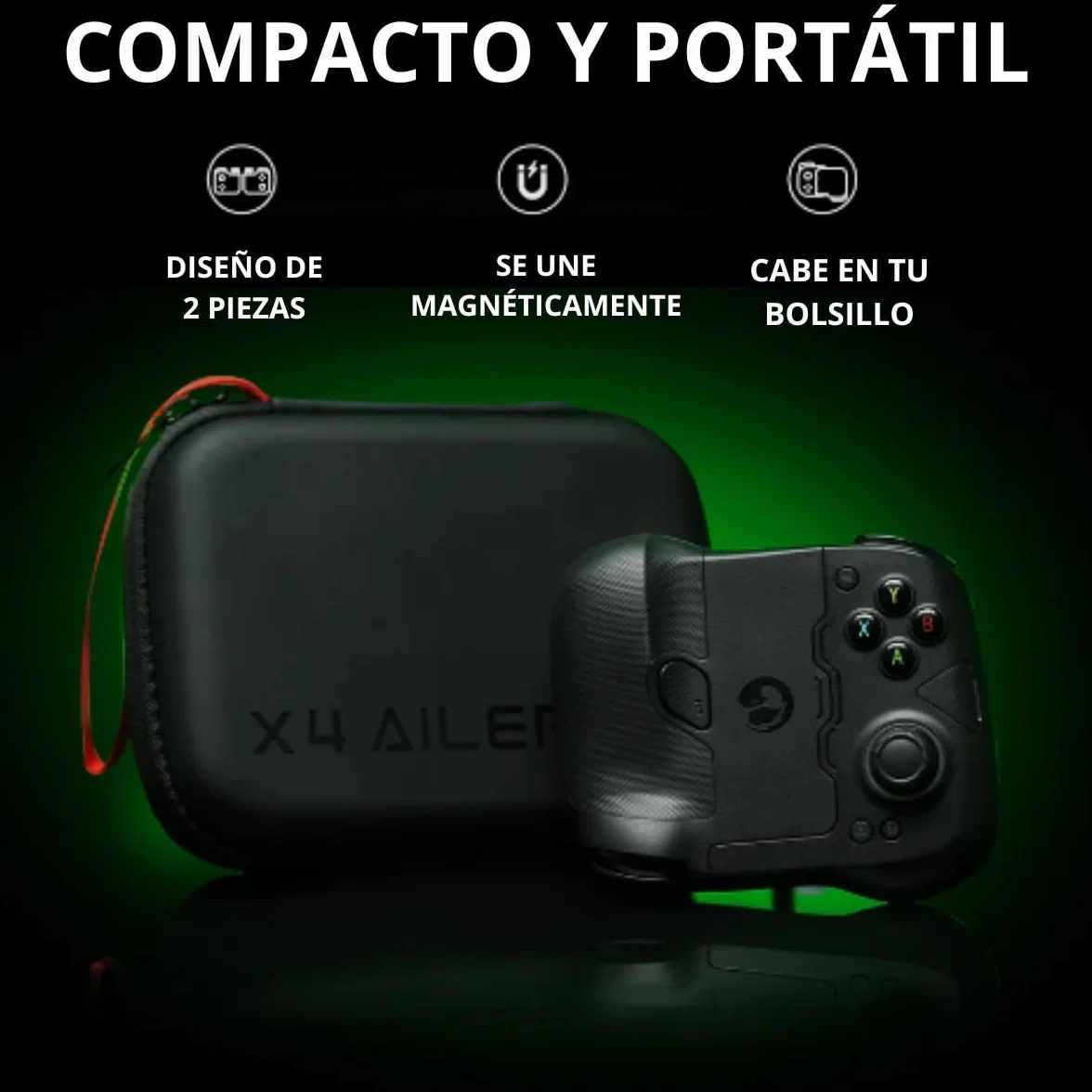 GameSir X4 Aileron bezprzewodowy mobilny kontroler do gier z systemem Android z pałeczkami z efektem Hall – dzielona konstrukcja z torbą do przenoszenia – niskie opóźnienia połączenia Bluetooth – 1