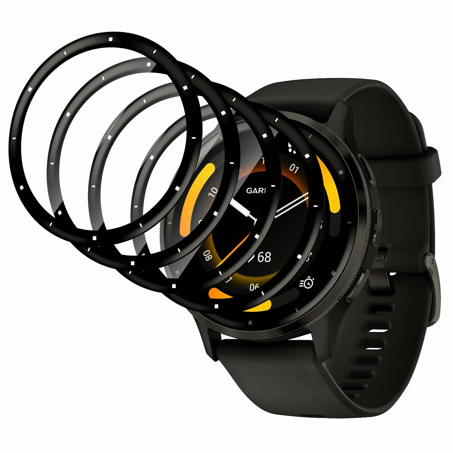 [4 sztuki ochraniacz ekranu kompatybilny z Garmin Venu 3 45 mm, pełne pokrycie 3D, twardość 9H, odporna na zarysowania, bez pęcherzyków powietrza, folia ochronna HD