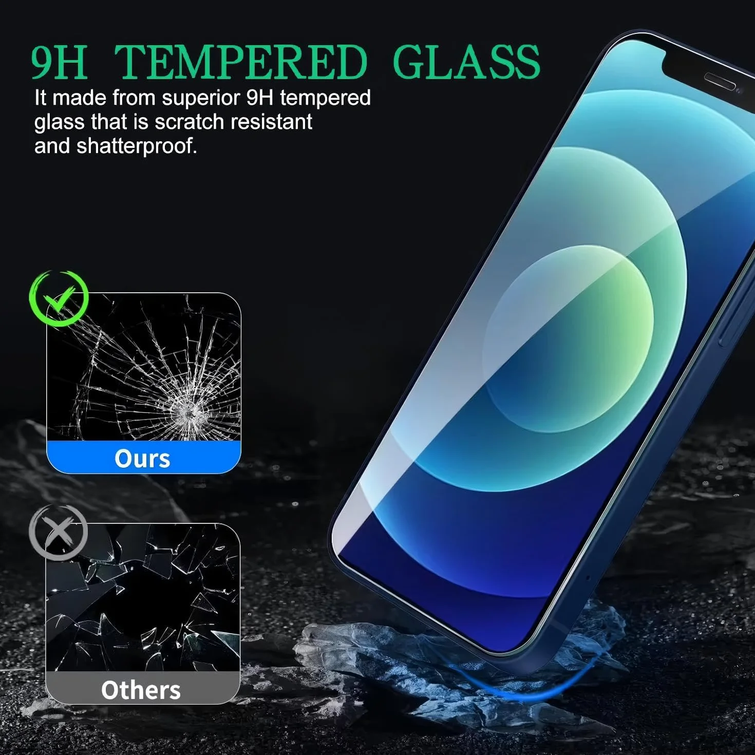 Szkło hartowane 9H HD do iPhone 12 Mini 5,4 cala folia ochronna pancerna na ekran