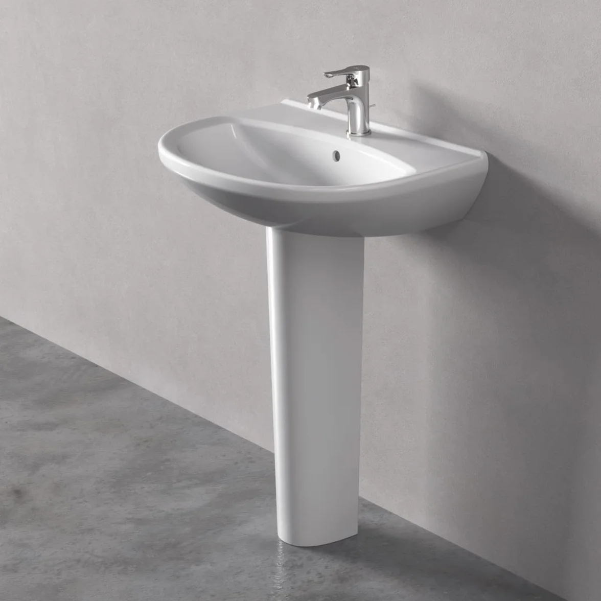 Ideal Standard BC647AA Alpha armatura umywalkowa z zestawem odpływowym z przyciskiem pociągowym