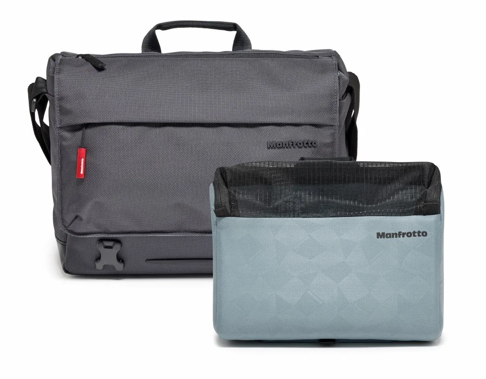 Manfrotto Manhattan Messenger Speedy 10 torba na aparat, wielofunkcyjna, do przenoszenia aparatu i akcesoriów, z wodoodpornego materiału, torba fotograficzna z kieszenią na komputer i tablet, z