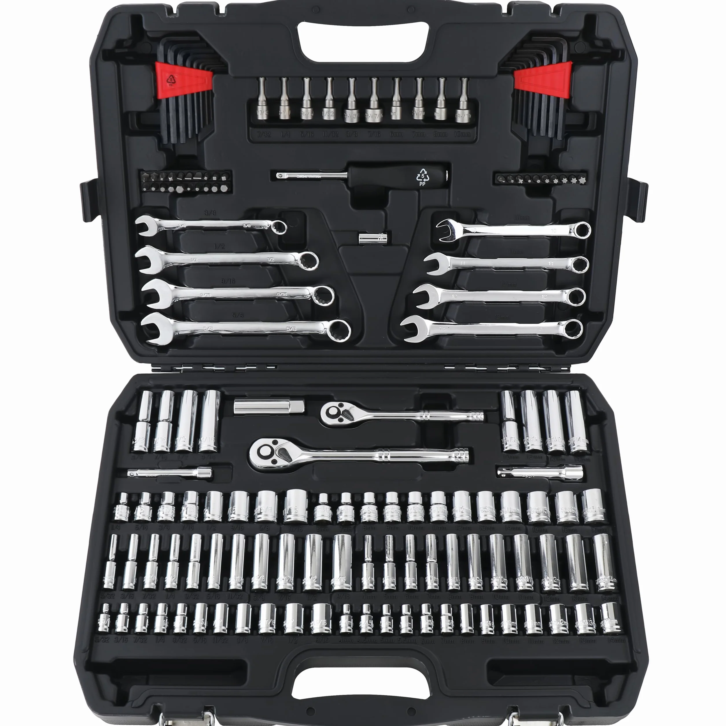 Amazon Basics Zestaw nasadek dla mechanika, 145 elementów
