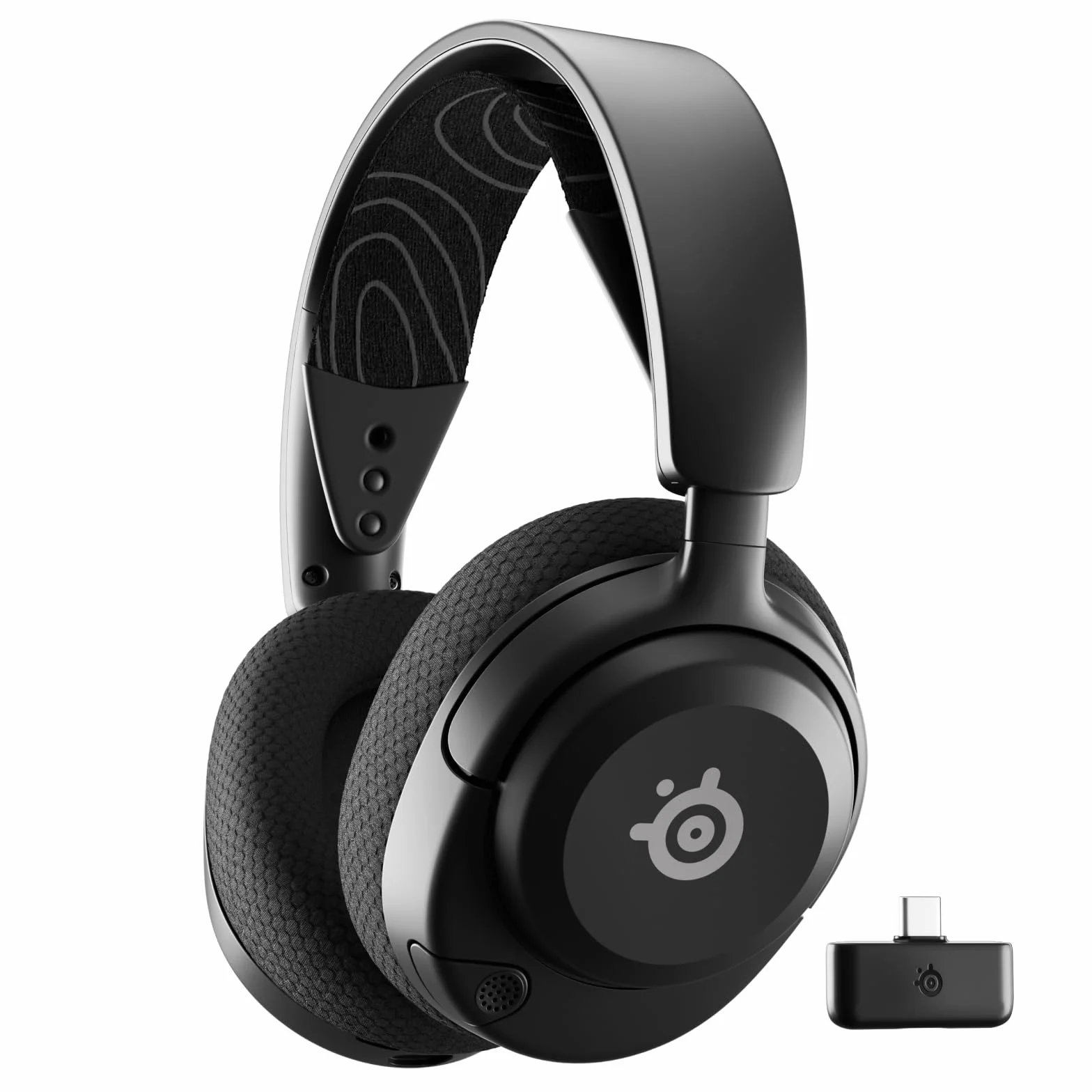 SteelSeries Arctis Nova 5 -słuchawki wi-fi do gier– neodymowe przetworniki magnetyczne– Ponad 100 ustawień wstępnych dźwięku– 60 godz baterii– 2,4 GHz lub BT– Mik.ClearCast Gen2– PC,PS5,Switch,telefon