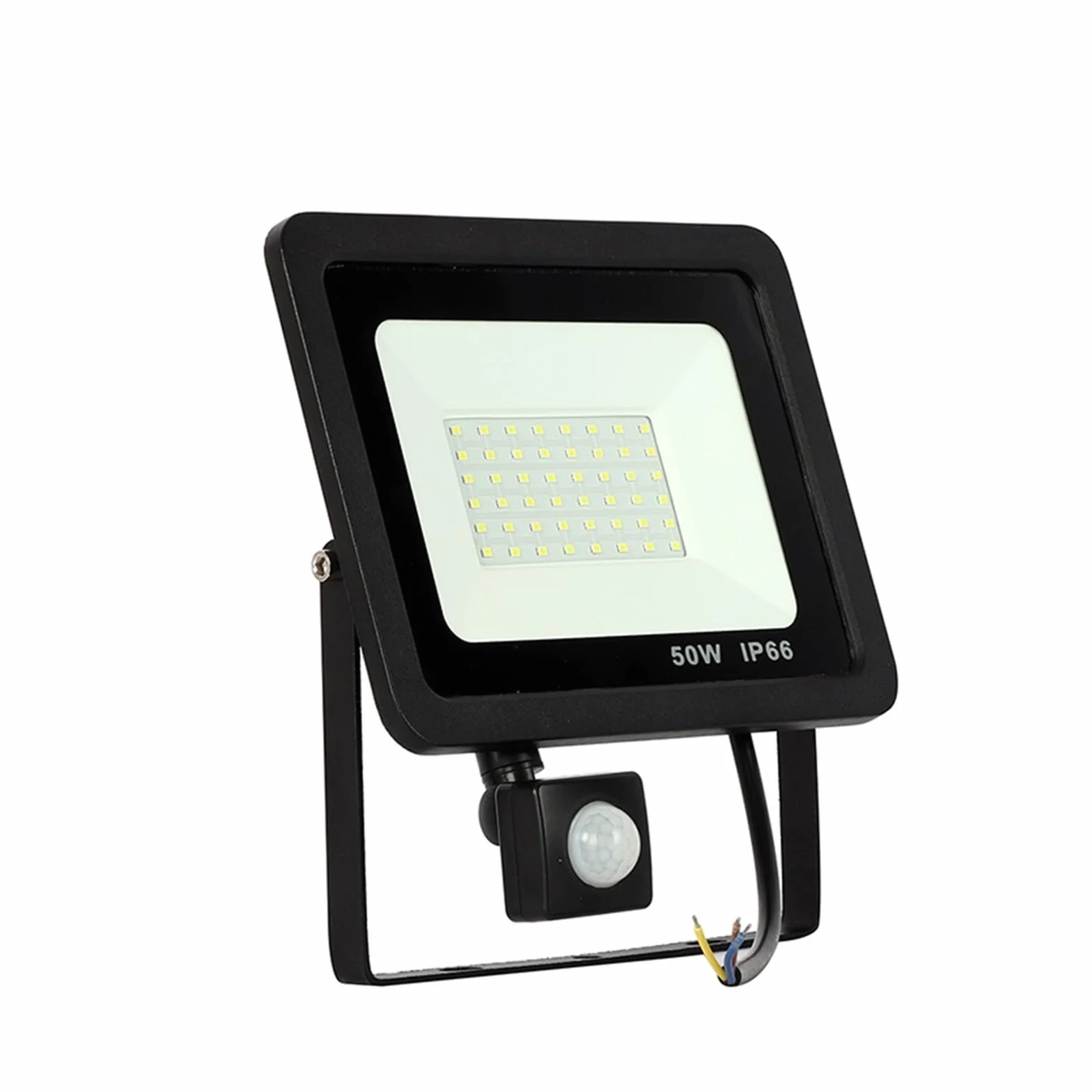 10W 20W 30W 50W 100W indukcyjne światło halogenowe Led z regulowanym czujnikiem PIR 110V 220V reflektor plac uliczny oświetlenie zewnętrzne Lucky (Size : 220V - Yellow, Material : 10W)