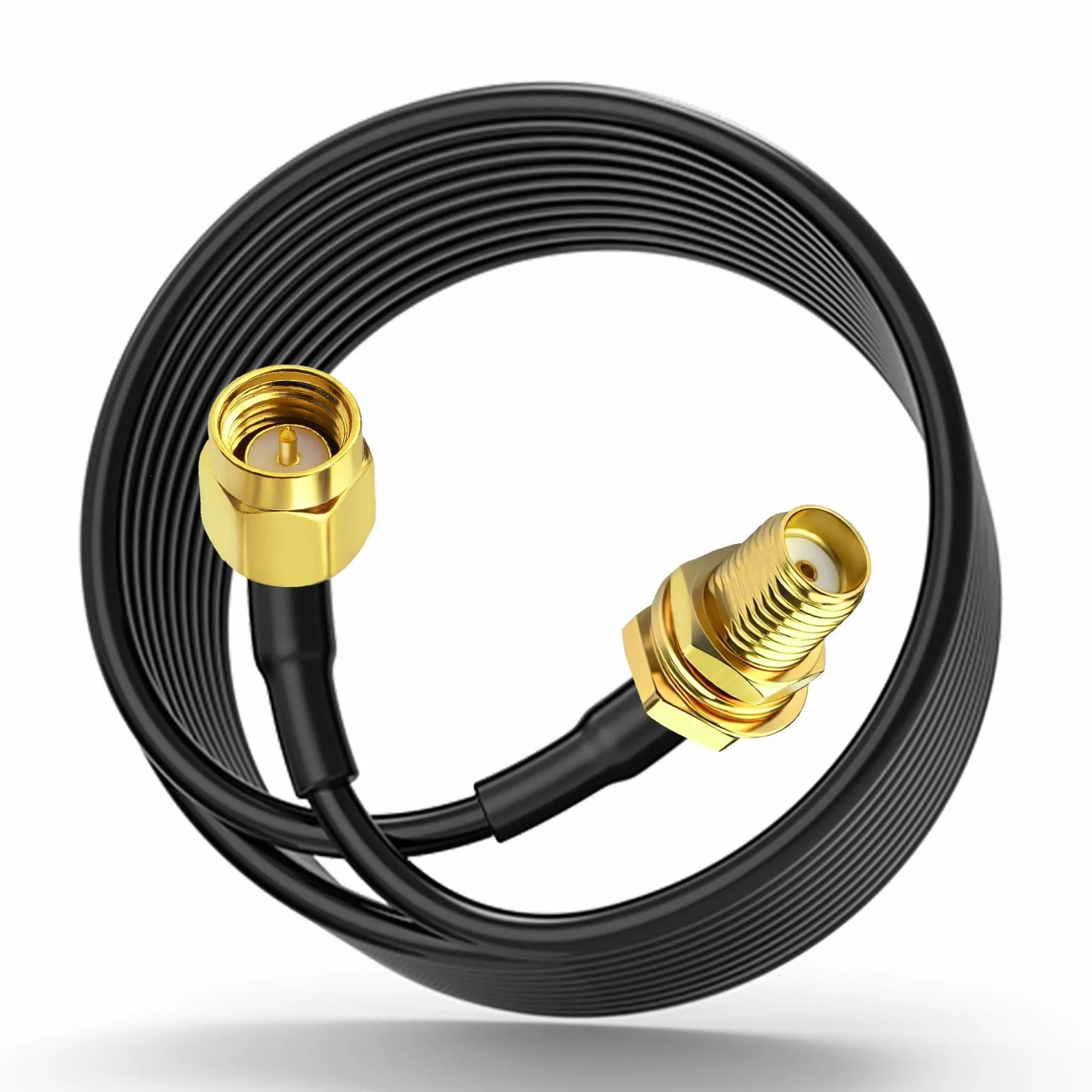 Superbat Przedłużacz SMA 2 m – wtyczka SMA na gniazdo Bulkhead ALSR100, kabel koncentryczny, niskie straty – wysoka wydajność do modemu 4G LTE, routera, anten Wi-Fi i urządzeń radiowych