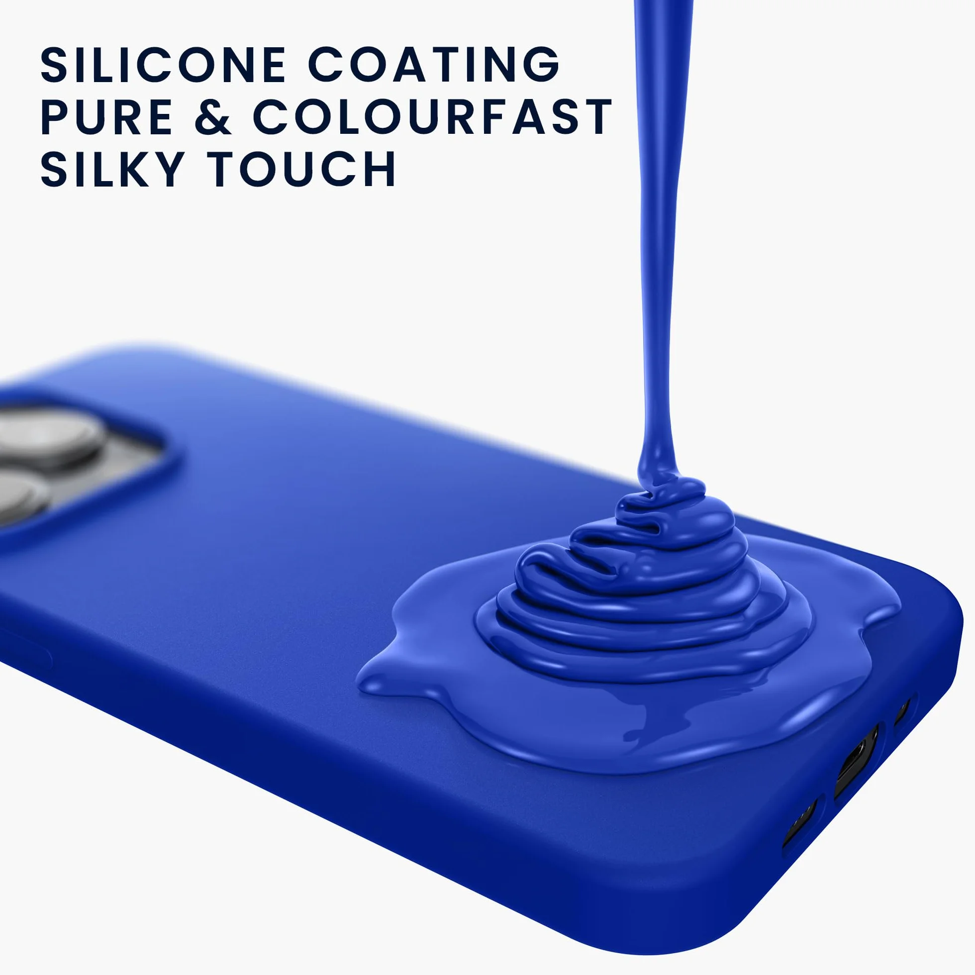 Etui kwmobile kompatybilne z iPhone 15 Pro Case - Cienkie silikonowe etui na telefon komórkowy - Wstrz?soodporne etui na telefon komórkowy z mi?kk? powierzchni? - Baltic Blue