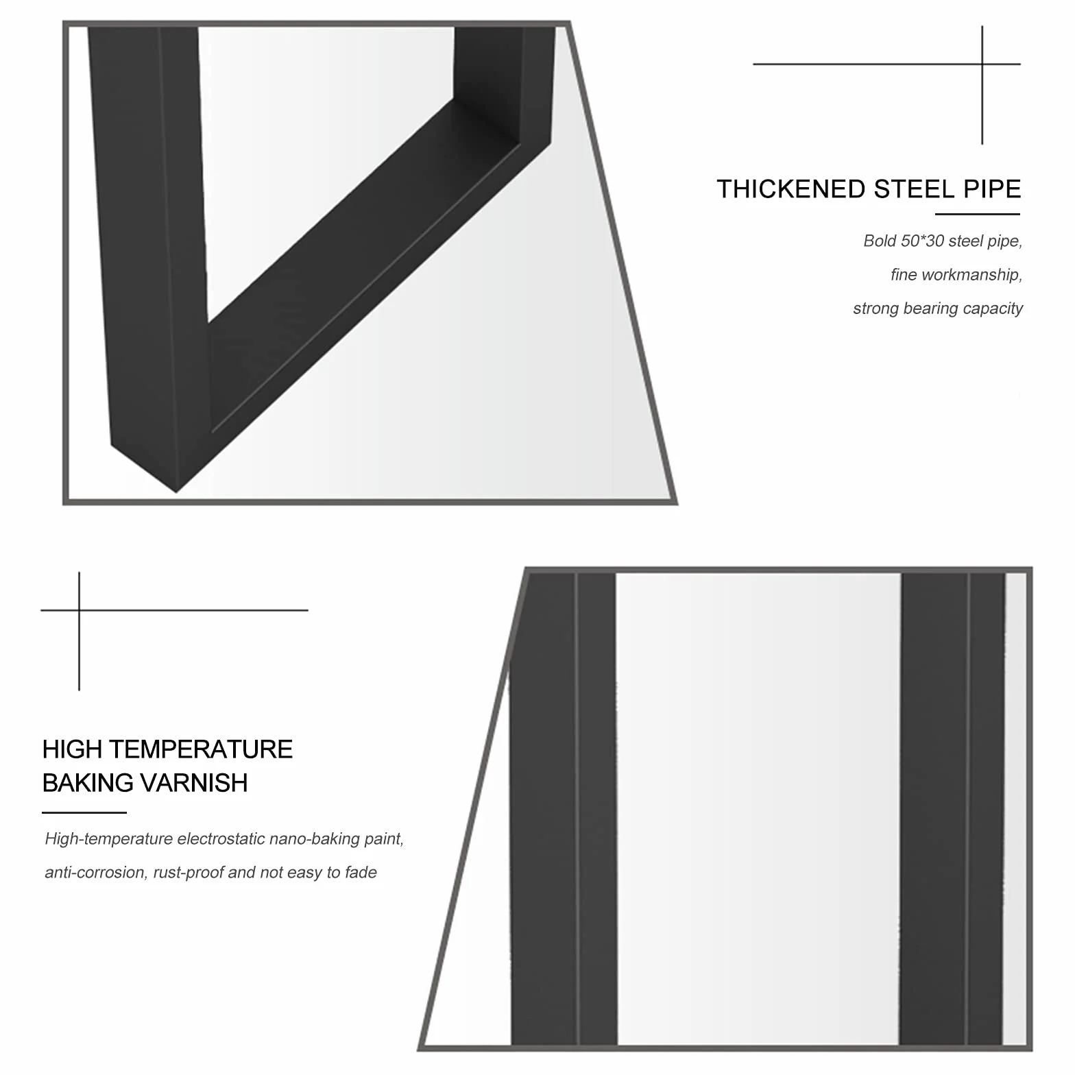 Regulowane metalowe nogi stołowe, antypoślizgowe i odporne na zużycie, do jadalni, baru i stolików kawowych (czarne, 40 * 100 cm/15,7 * 39,4 cala)
