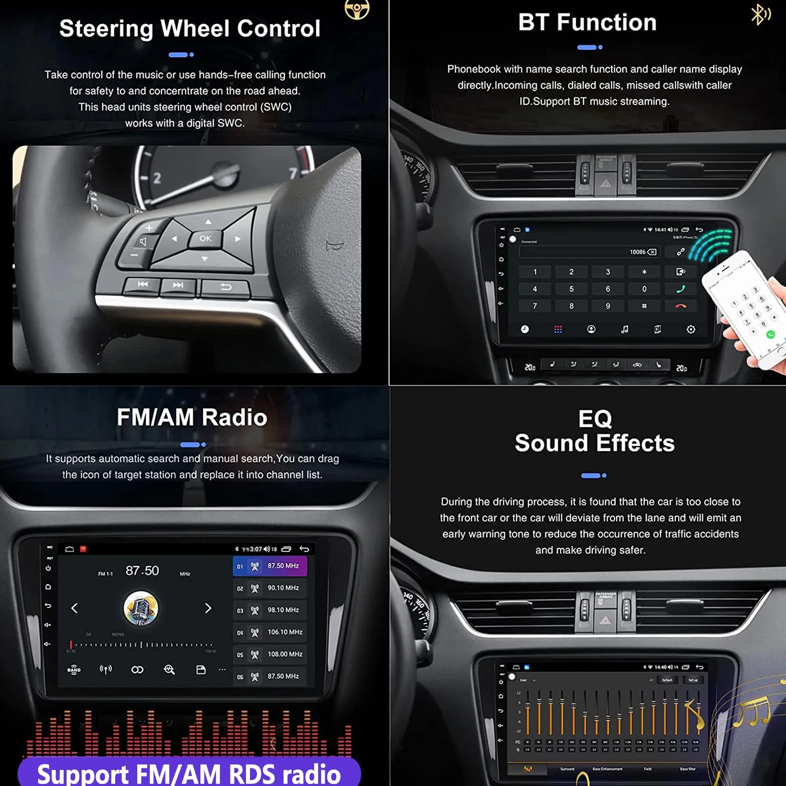 Android 11 Ekran Dotykowy Radia Samochodowego do Cadillac Escalade 2007-2012 4+64GB Octa Core GPS Nawigacja