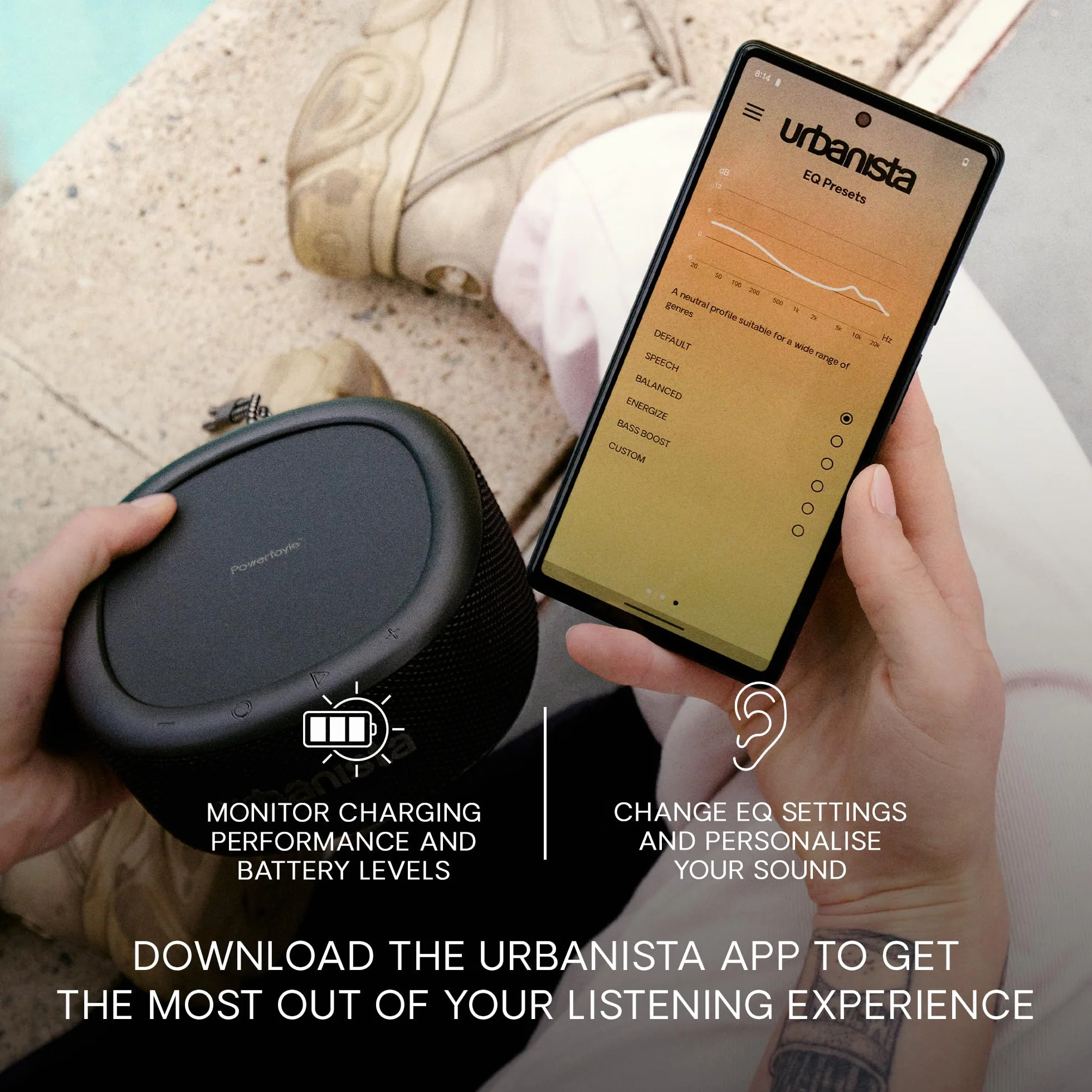 Urbanista Malibu Przenośny głośnik Bluetooth ładowany energią słoneczną