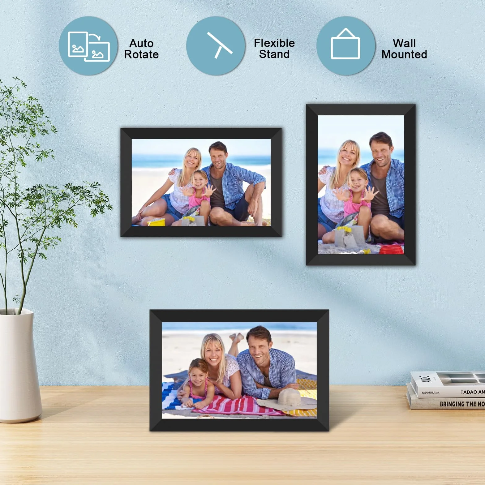 FRAMEO cyfrowa ramka na zdjęcia 10,1 cala 1280x800 IPS ekran dotykowy Smart Cloud 32 GB
