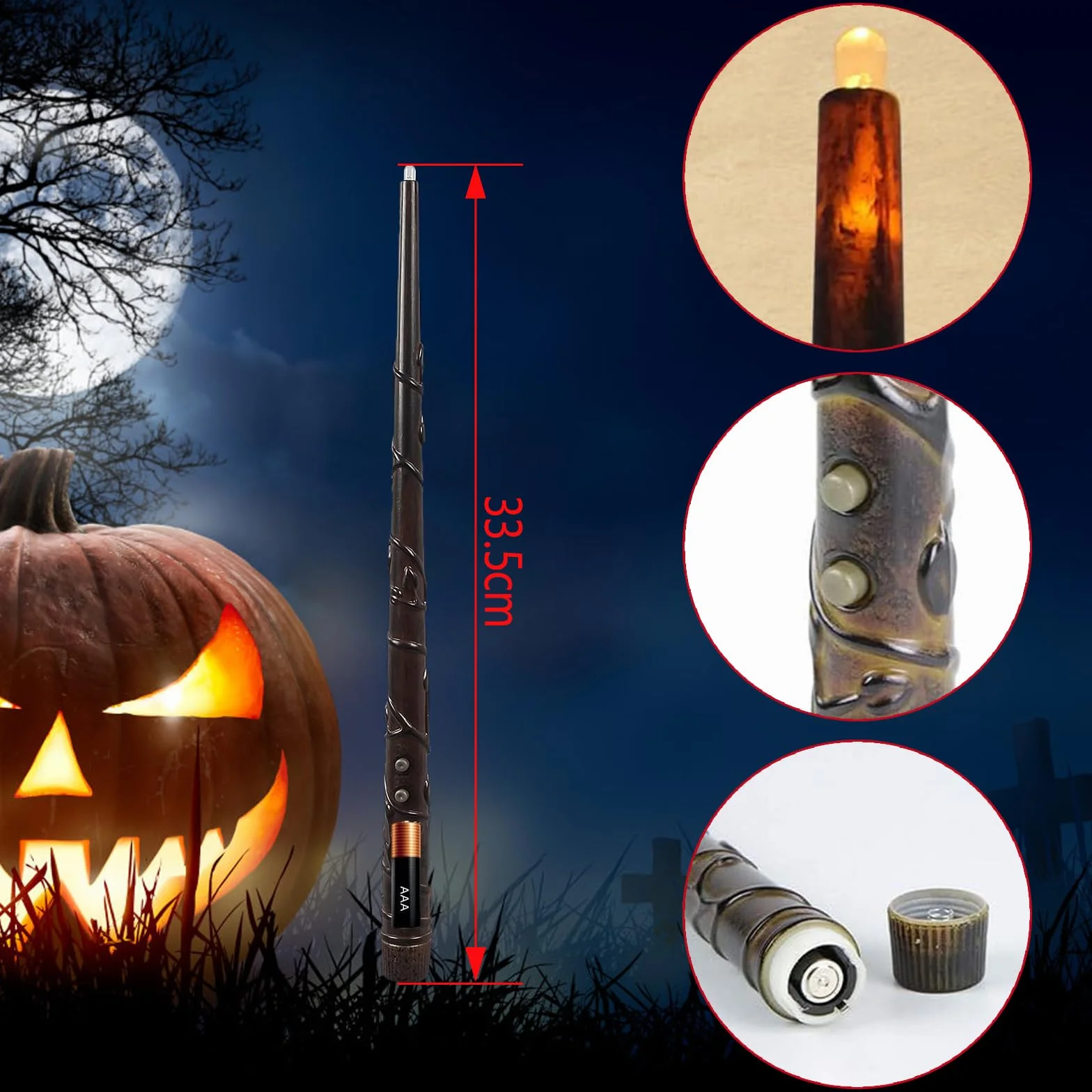 Dekoracja na Halloween – świece LED z pilotem zdalnego sterowania – pływające świece do użycia w pomieszczeniach, domu, klasie, sypialni, na przyjęcie urodzinowe (12)