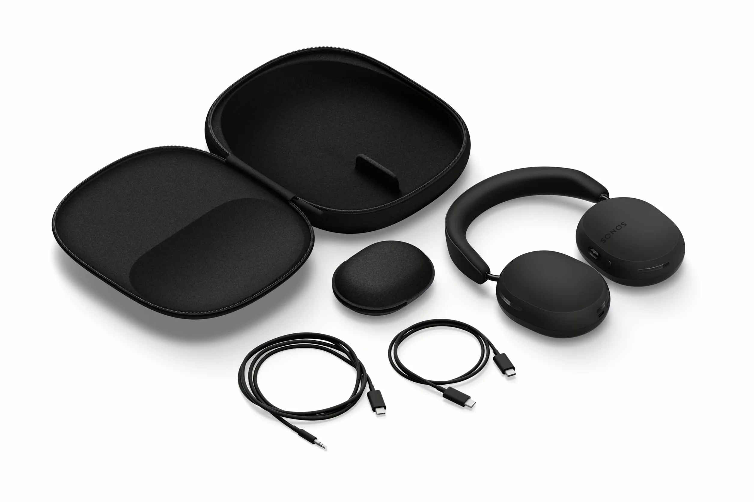 Sonos Ace Bezprzewodowe słuchawki Bluetooth redukcja szumów 30h baterii dźwięk przestrzenny śledzenie głowy czarne