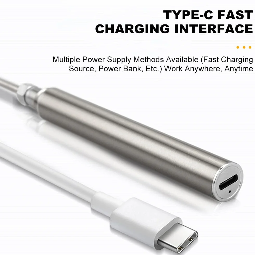 Bezprzewodowy zestaw lutownicy, przenośny bezprzewodowy długopis lutowniczy USB z akumulatorem 1100 mAh, 5 V, 15 W, regulacja temperatury i stabilne ogrzewanie do elektroniki, DIY, naprawa