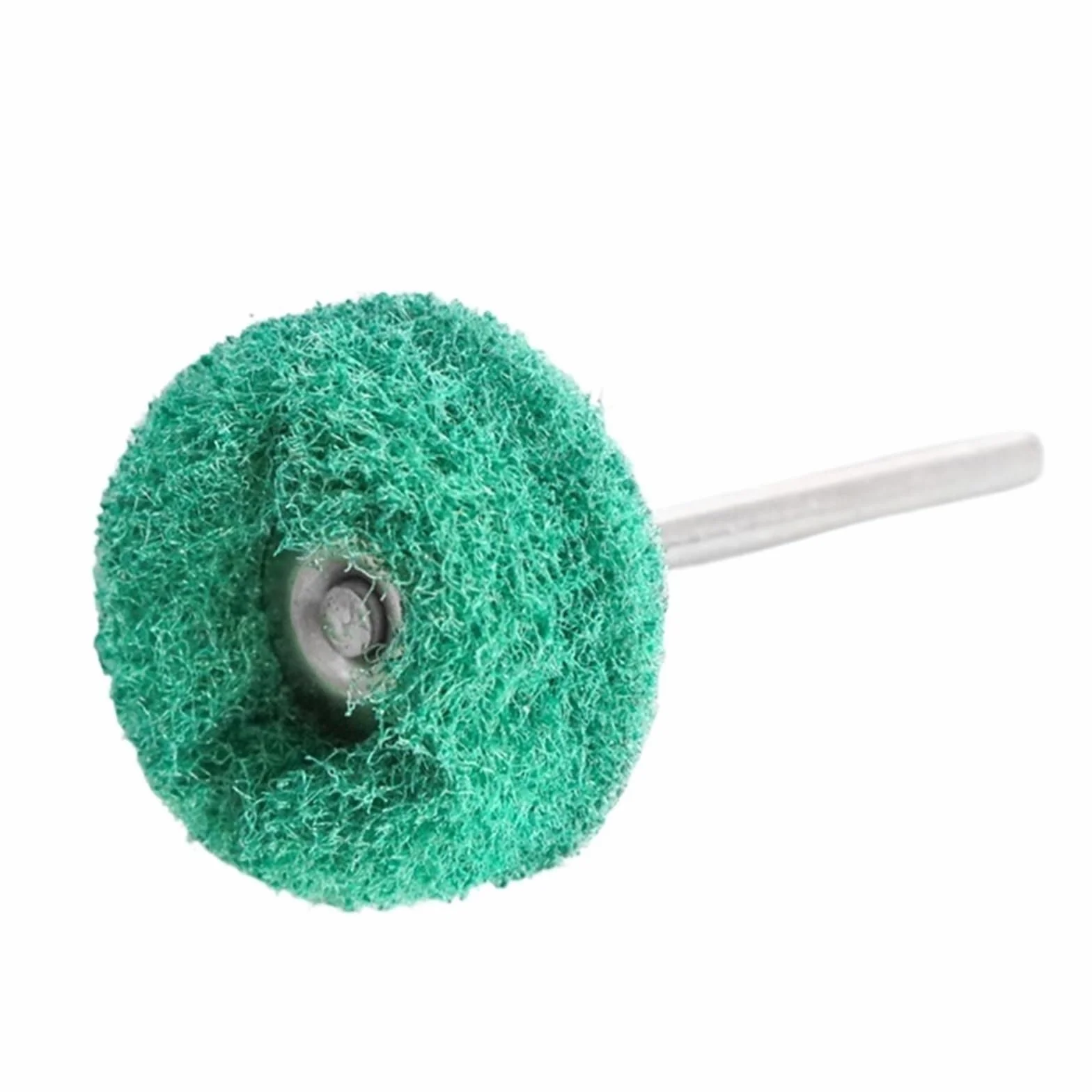Zestaw głowic szlifierskich z włókna nylonowego do polerowania i gratowania narzędzi obrotowych(Green,3mm shank -100pcs)