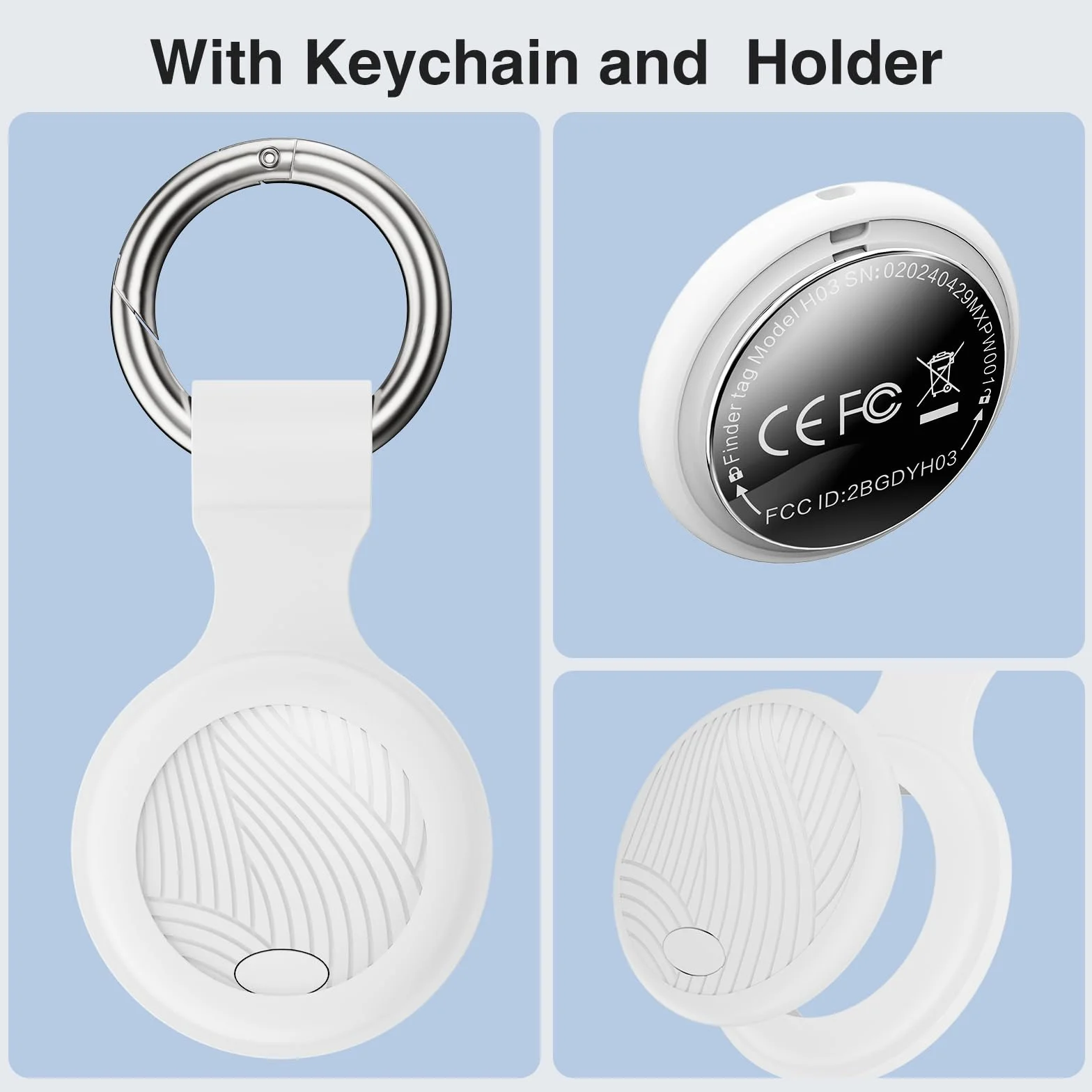 Lokalizator GPS - Smart Tag Bluetooth(Tylko iOS),Znajdź obiekty dla Zwierzak Domowy, dzieci, walizki, Bagażu, Wymienna Bateria, Biala