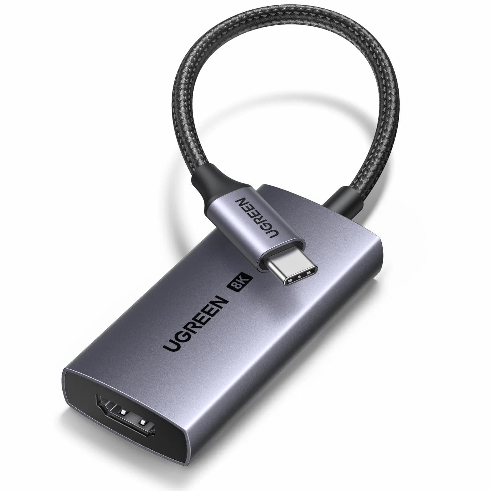 UGREEN Adapter USB-C na HDMI, HDMI 2.1, 8K przy 60 Hz, 4K przy 240/120 Hz, 1440p przy 144 Hz, Thunderbolt 5/4/3, HDR, G-Sync, kompatybilny z MacBookiem Pro M5/M4, Mac Air/Mini, iPhone'em 17/16/15