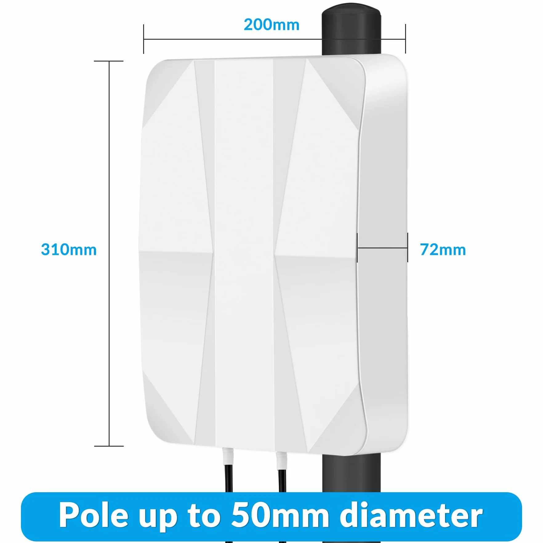 Antena panelowa 4G LTE 5G Outdoor Mimo Directional 700-2700 | 3300-3800 MHz antena do 12 dBi z kablem 10 metrowym TS9 SMA, kompatybilna z modemem routera 5G 3G 4G LTE