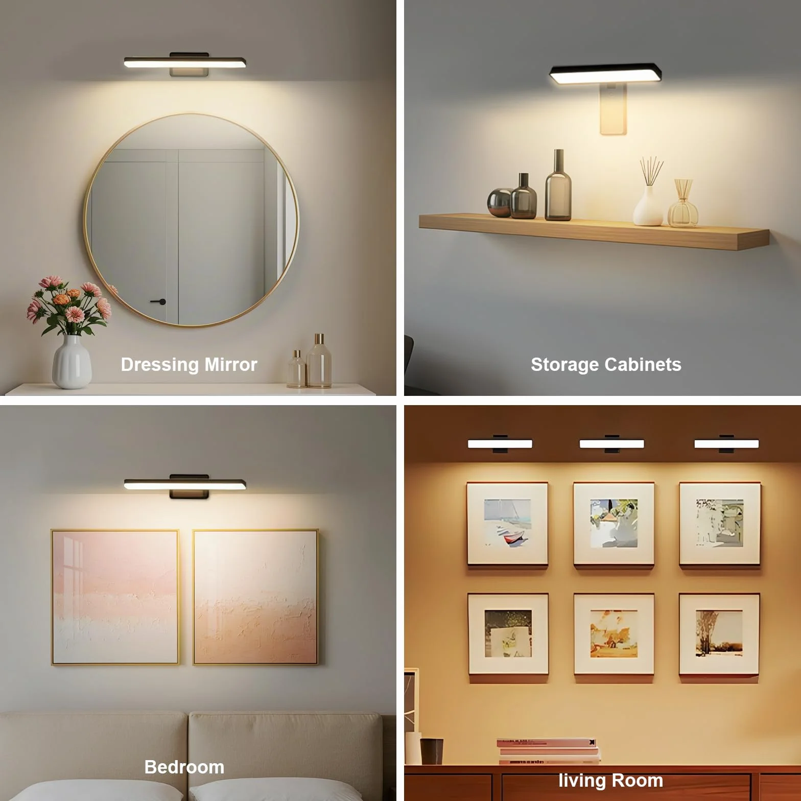 2 sztuki bezprzewodowego oświetlenia obrazu, lampa ścienna wewnętrzna z timerem i pilotem, lampa ścienna LED z 3 temperaturami barwy światła, lampa ścienna do malowania, fotografii, portretu