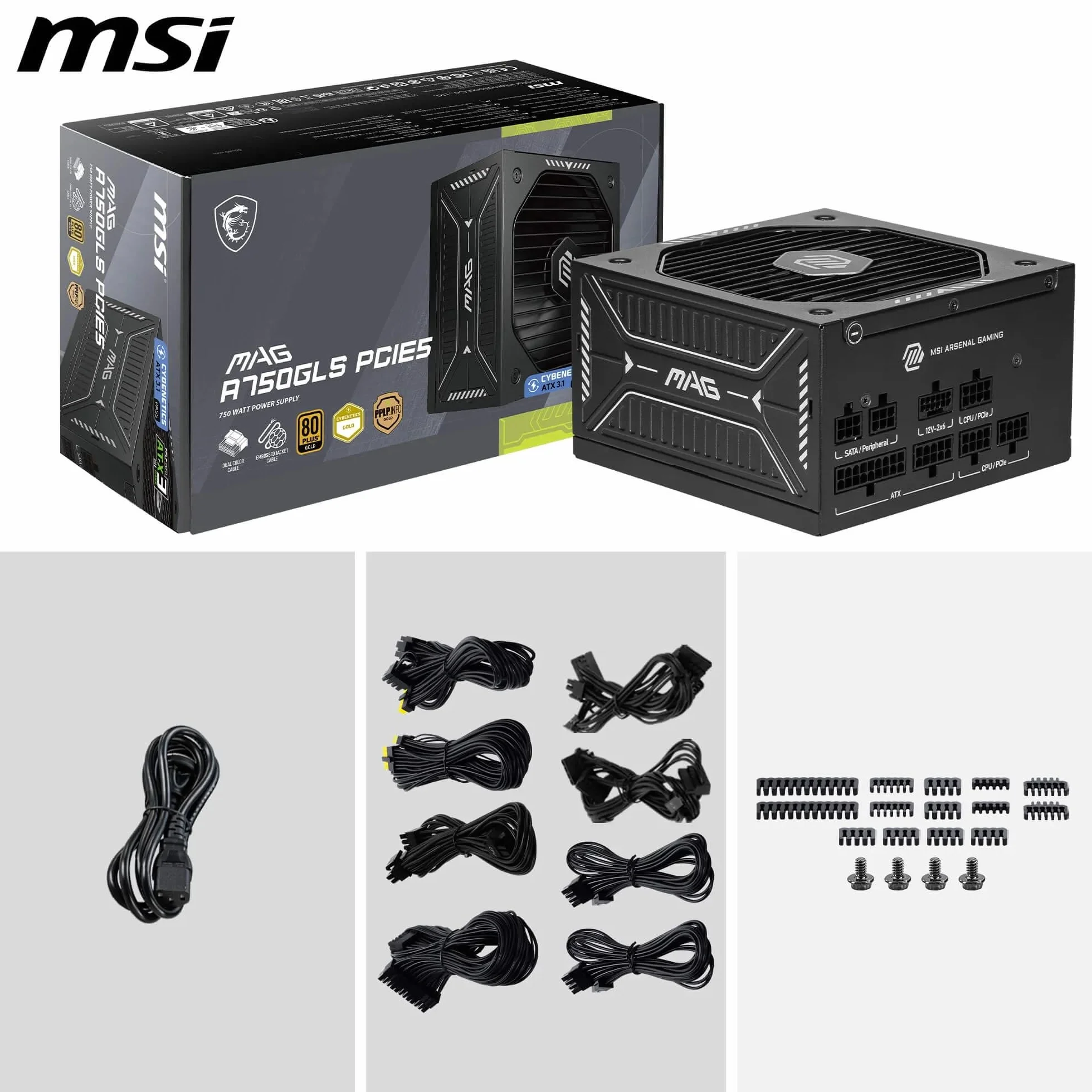 MSI MAG A750GLS PCIE5 zasilacz komputerowy