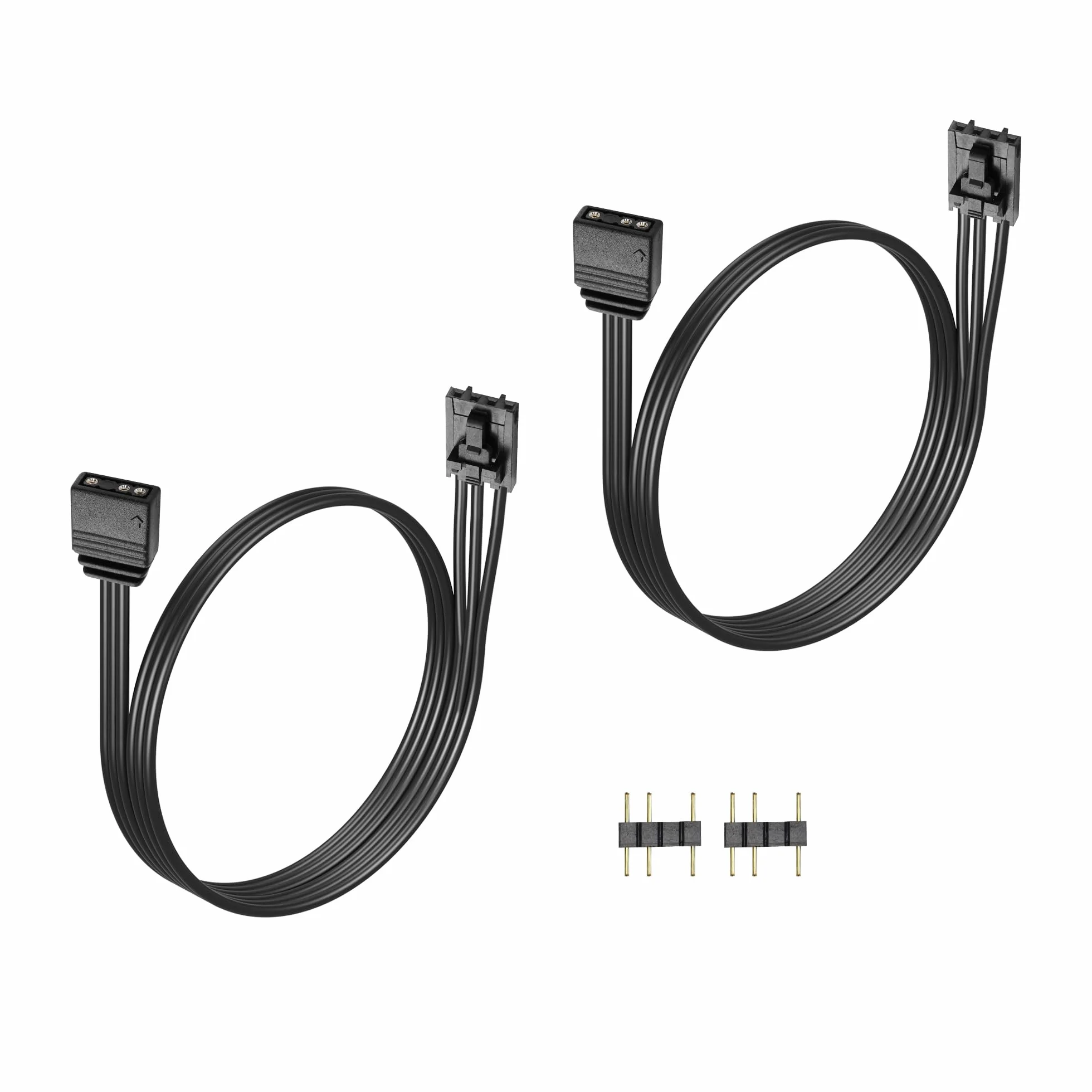 GINTOOYUN 2 szt. 5 V 3-pinowy kabel do konwersji ARGB Corsair 4-pinowy żeński na 5 V 3-pinowy kabel ARG żeński do kontrolera Corsair, QL, LL120, ICUE, Shenguang Sync, Asus, HD itp. (11,4 cala) (Styl 2