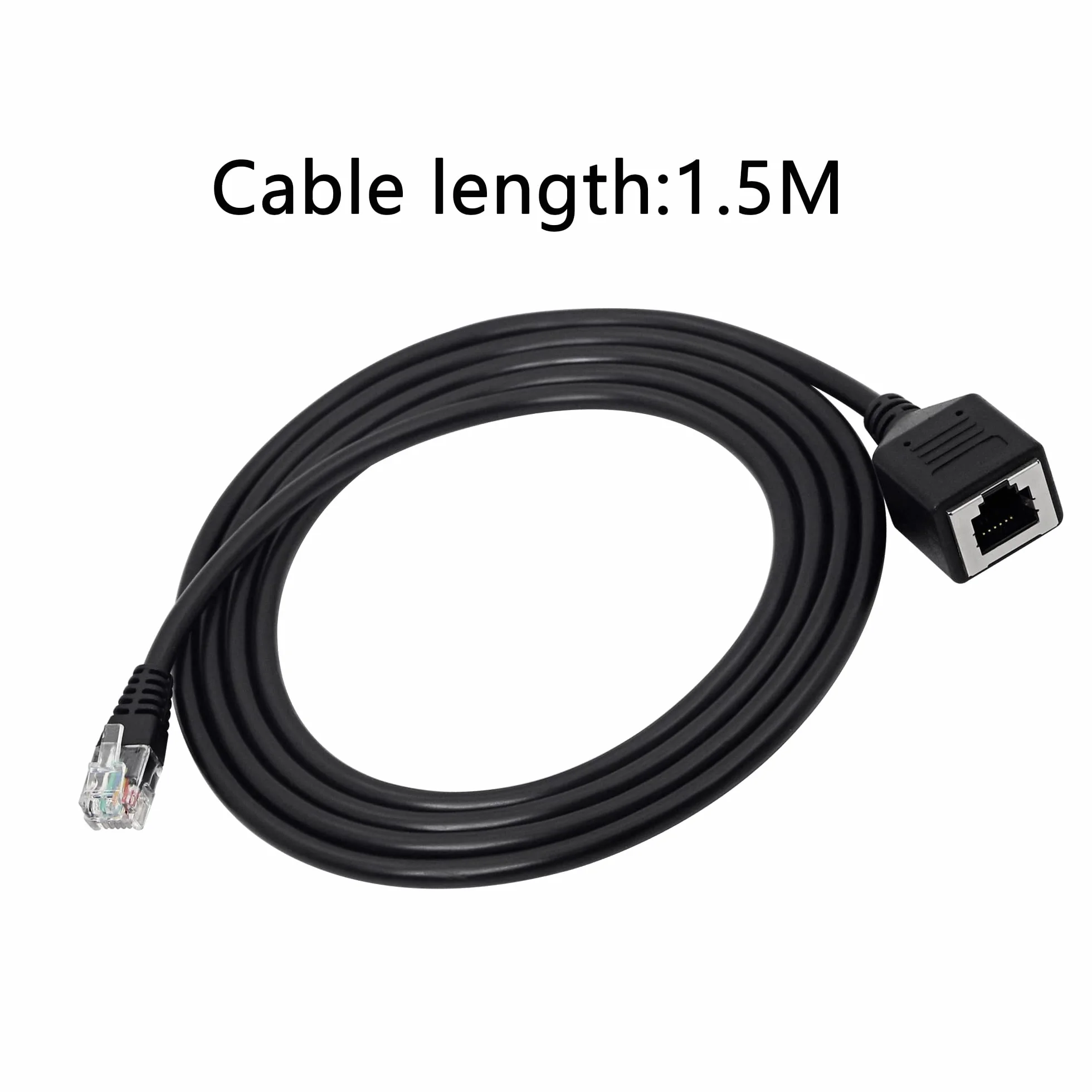 CERRXIAN Przedłużacz RJ12 5FT 6P6C męski na żeński kabel telefoniczny