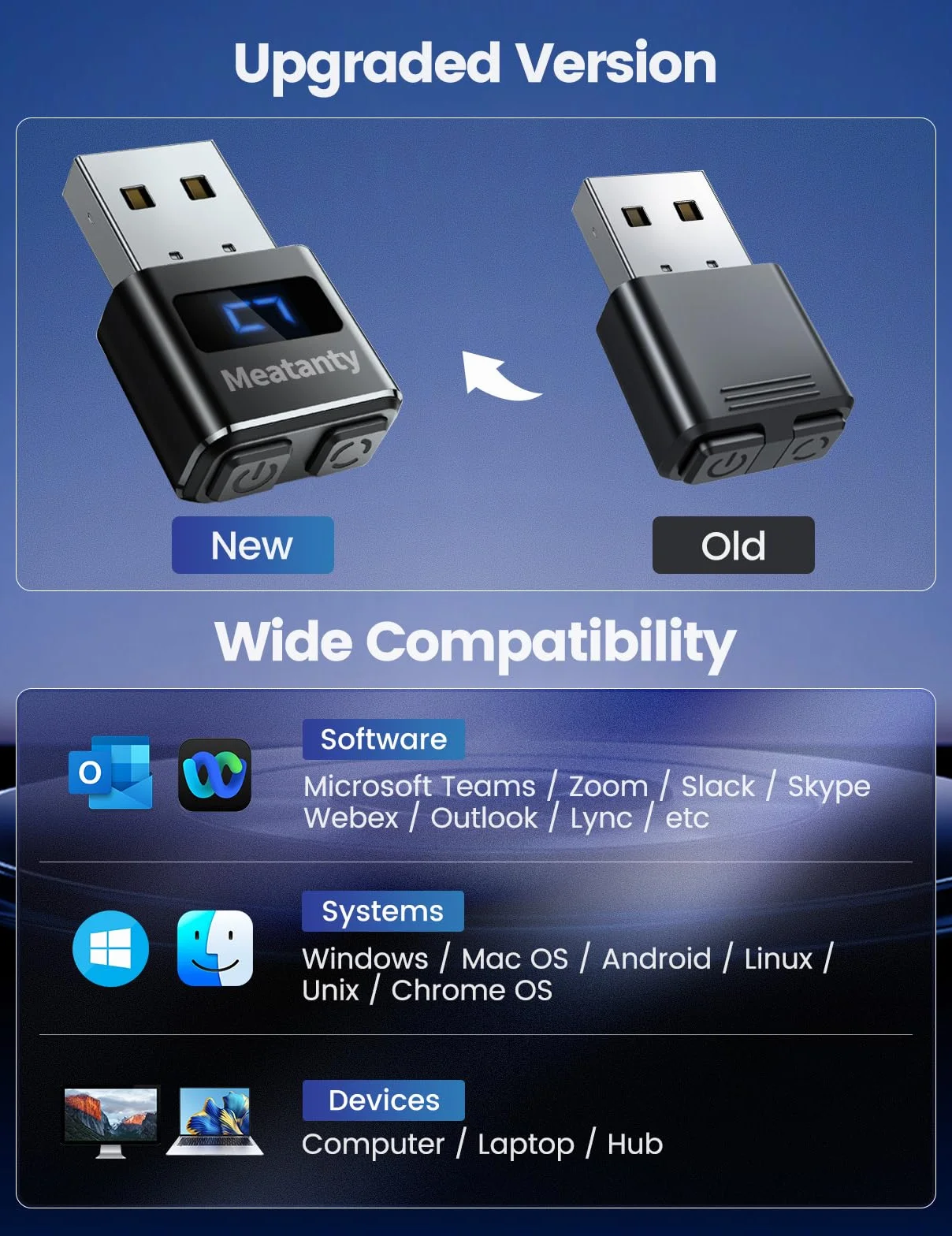 Meatanty 2-przyciskowy symulator myszy USB niewykrywalny automatyczny z 3 trybami ruchu wibracja