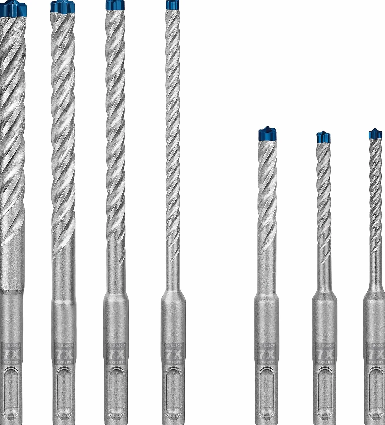 Bosch Professional: młot udarowo-obrotowy GBH 2-26 F & Bosch Accessories 7x Zestaw wierteł udarowych Expert SDS plus-7X (do betonu zbrojonego, Ø 5-12 mm, akcesoria Wiertarka udarowa)