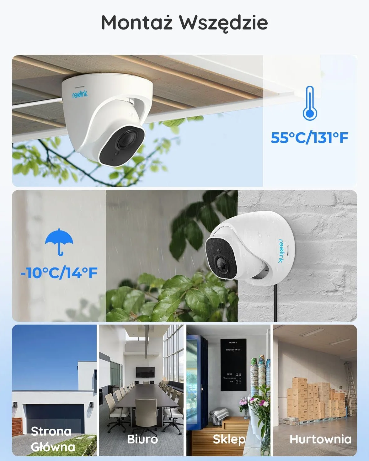Reolink 8-kanałowy Zestaw do monitoringu CCTV 5MP PoE z dyskiem twardym 2 TB NVR i 4X 5MP 2,5 razy 1080P Zewnętrzne kamery IP PoE, Noktowizja 30m, RLK8-520D4-5MP