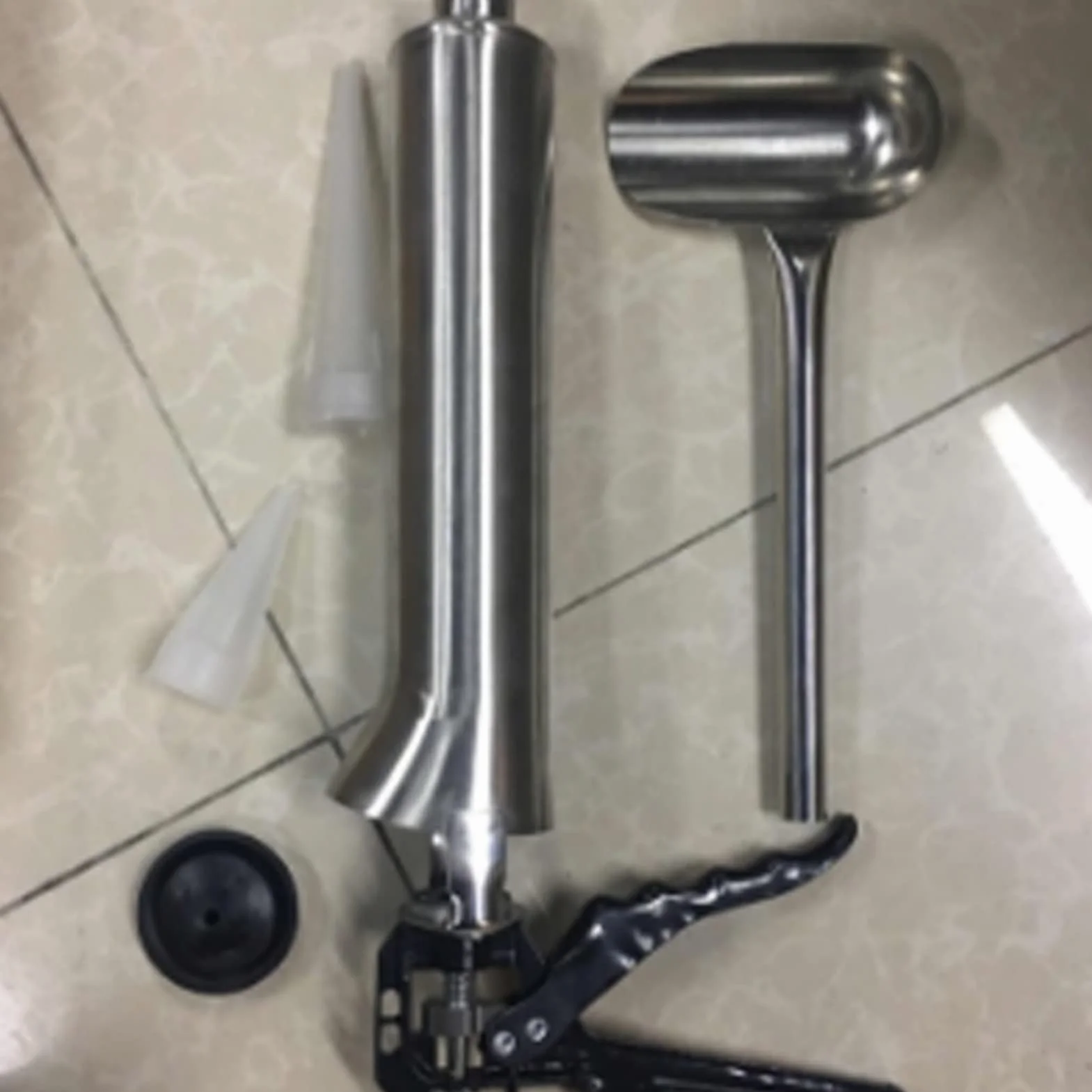 Pistolet do zaprawy, narzędzie uszczelniające ze stali nierdzewnej do fugowania płytek, napełniania i uszczelniania w domu i biurze, opryskiwacz o dużej wytrzymałości dla wydajnego zastosowania