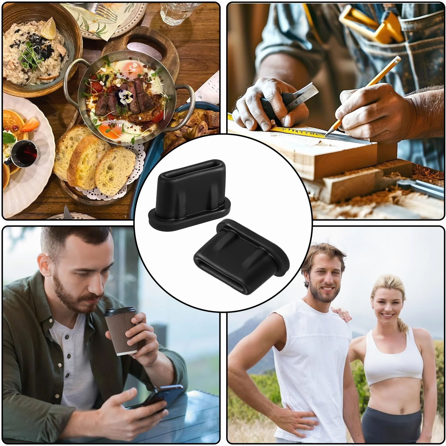 Wtyczka przeciwpyłowa USB C, zatyczki do telefonu, osłona portu ładowania ze szczotką